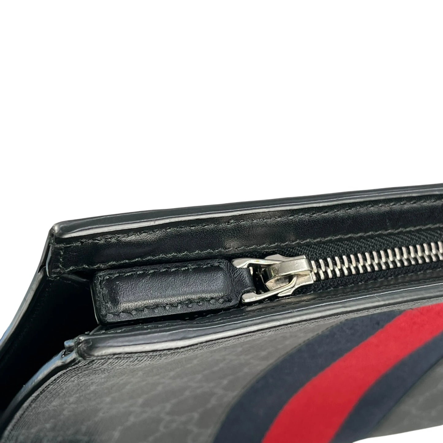 GUCCI GG Supreme Web Clutch Bag - Black
