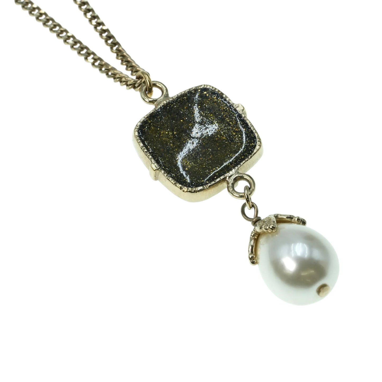 CHANEL CC Logo Fake Pearl Necklace 08A - Gold Plated