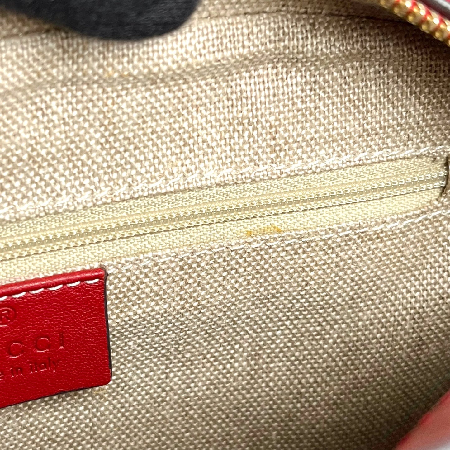 GUCCI Micro Guccissima Hand Bag - Red