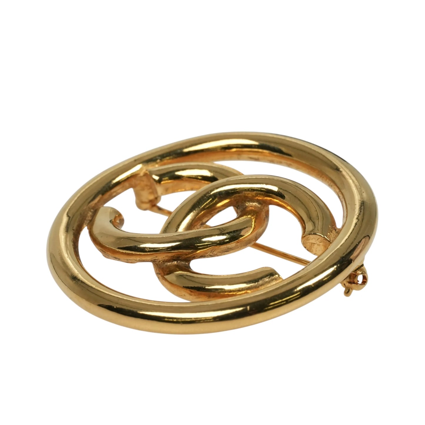 CHANEL CC Logo Brooch 03P - Gold