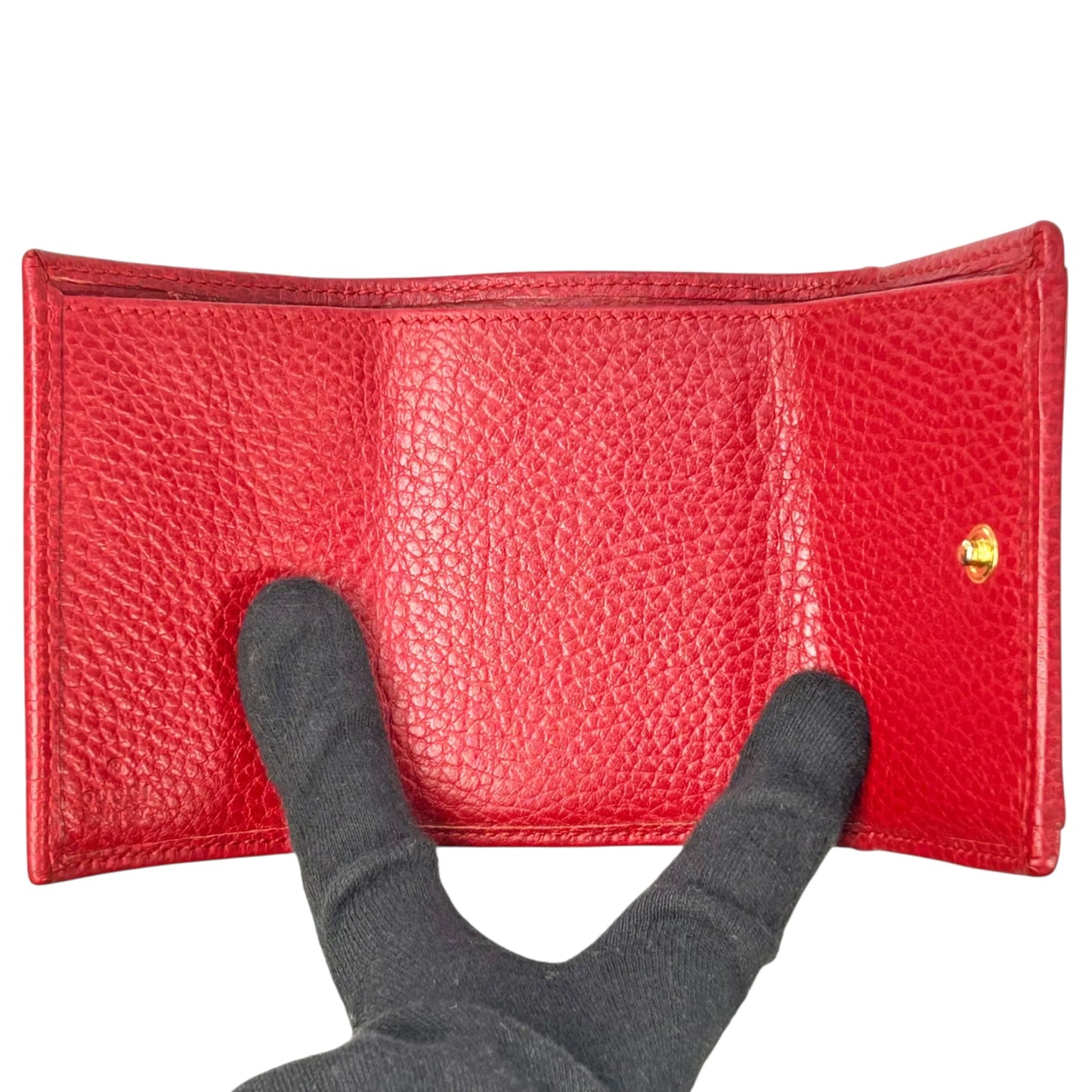 GUCCI GG Marmont Compact Wallet - Red