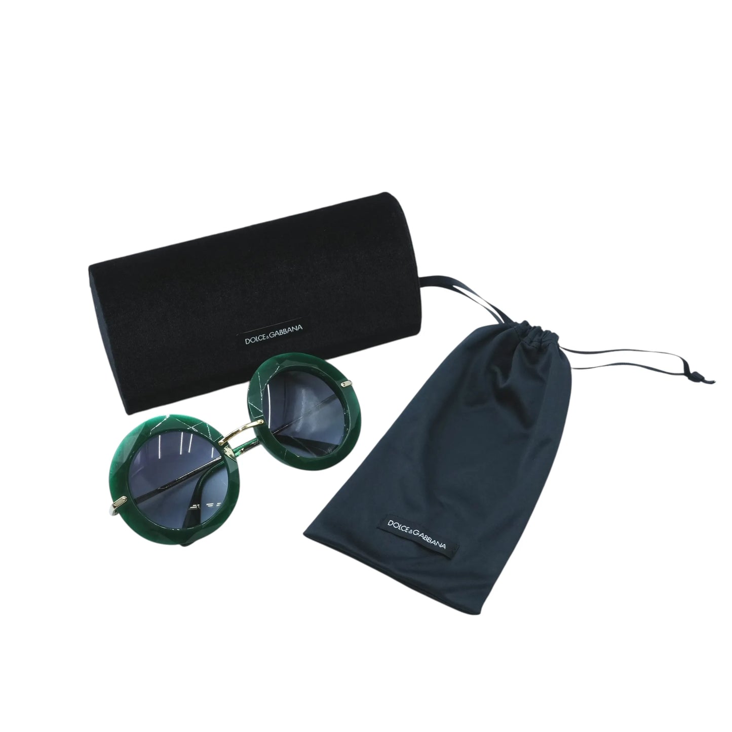 DOLCE&GABBANA Round Sunglasses - Green - 33964