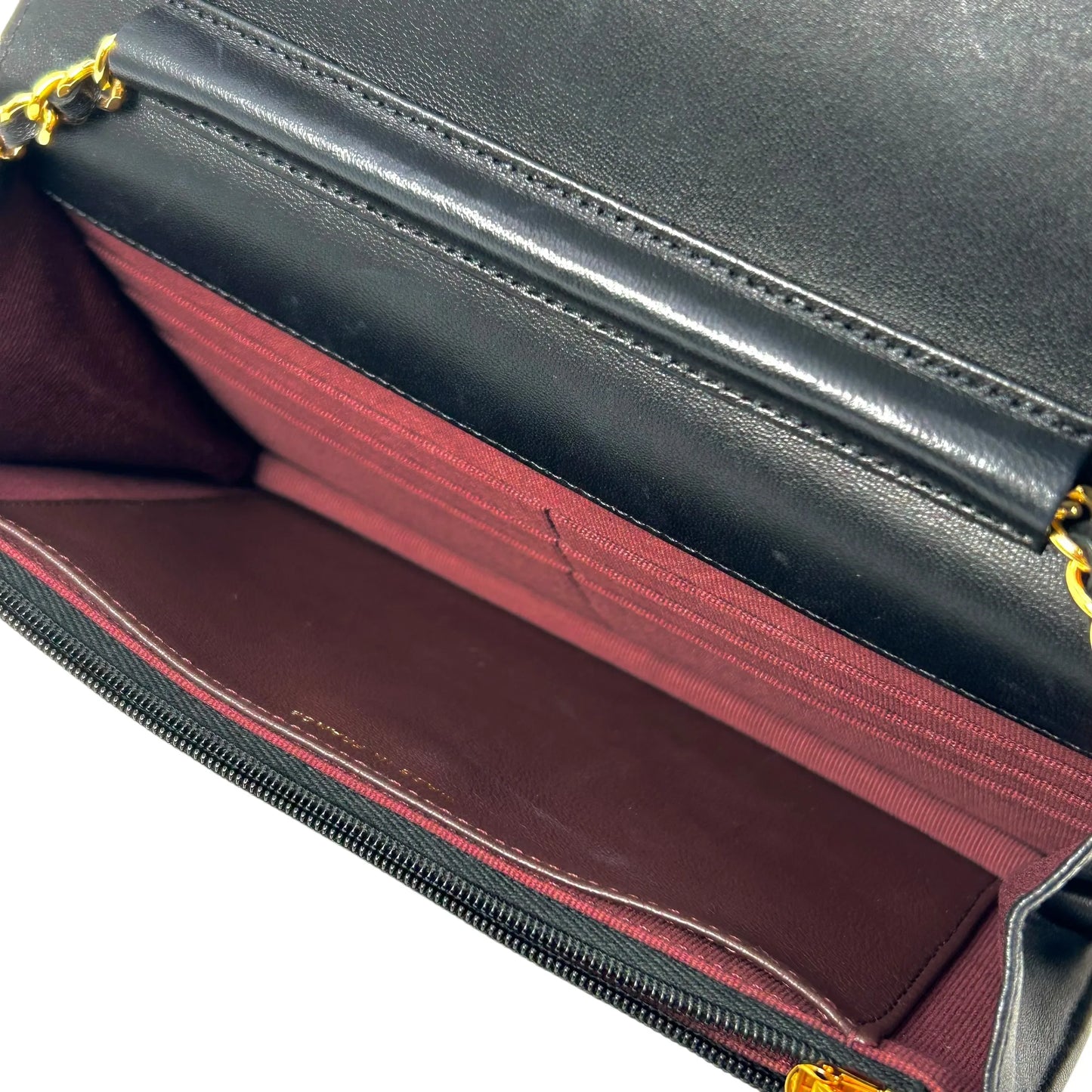 CHANEL Materasse Lambskin Chain Wallet Shoulder Bag - Black