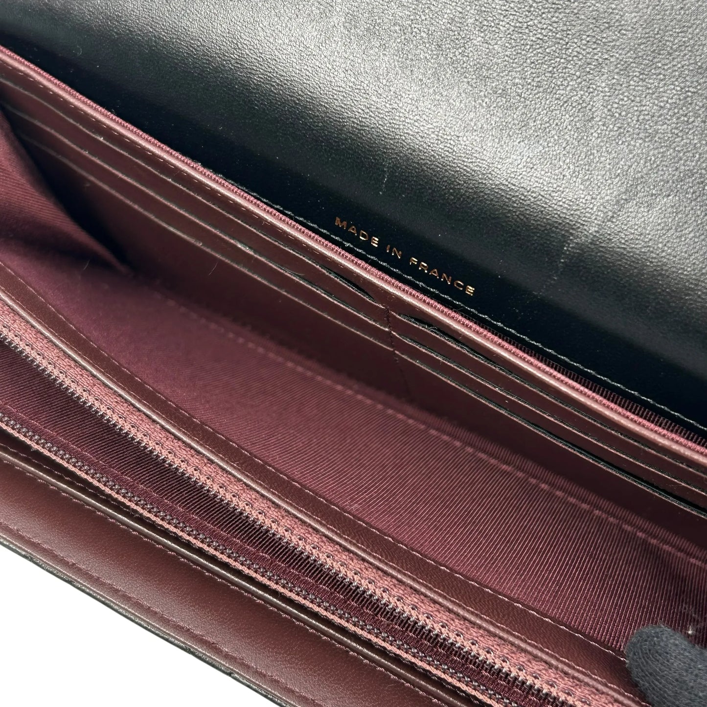 CHANEL CC Logo Lambskin Long Wallet - Black