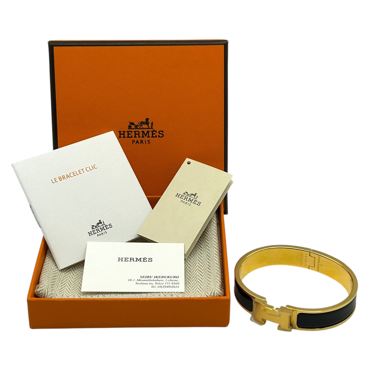 HERMES Clic H Black Gold