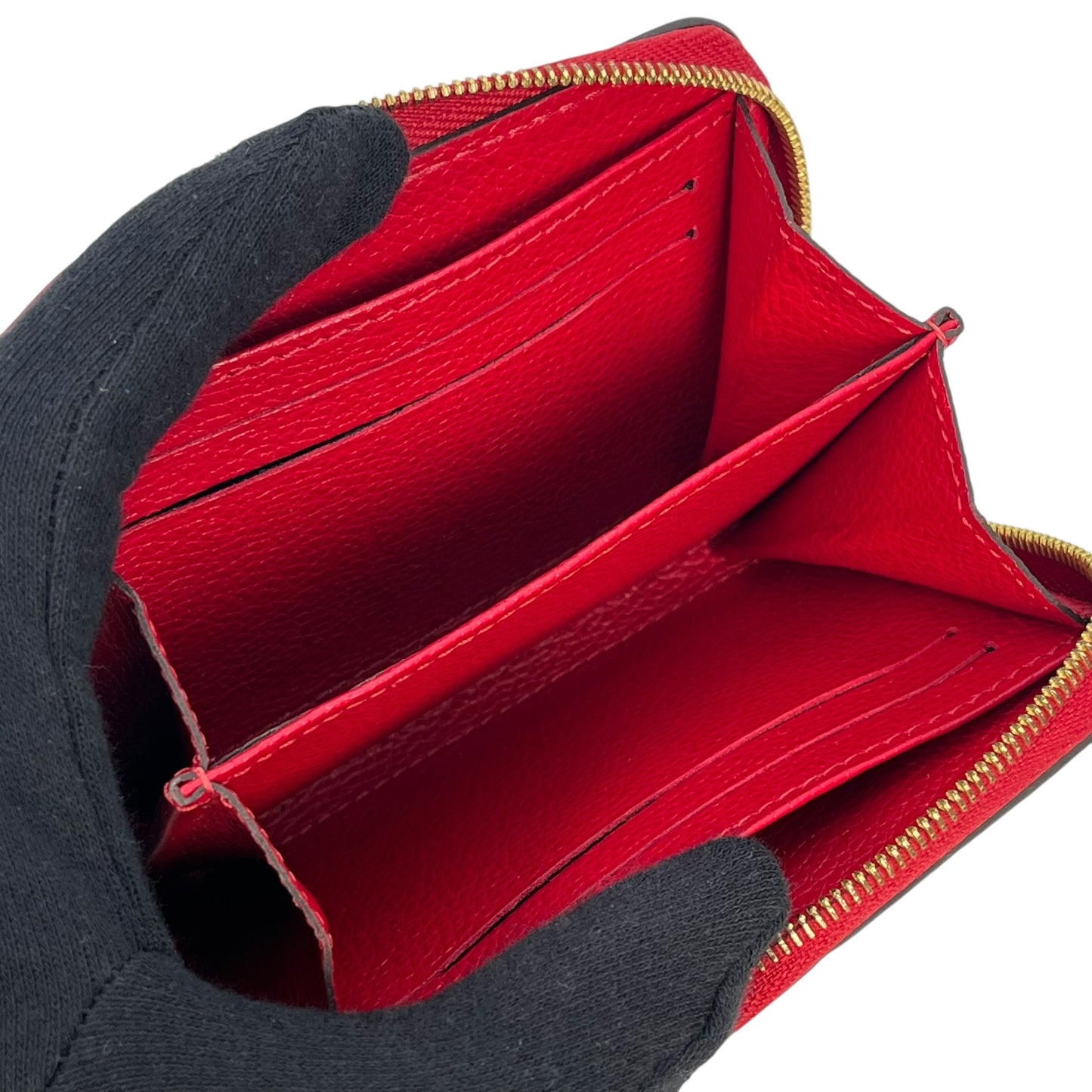 Louis Vuitton Monogram Empreinte Zippy Coin Case - Red