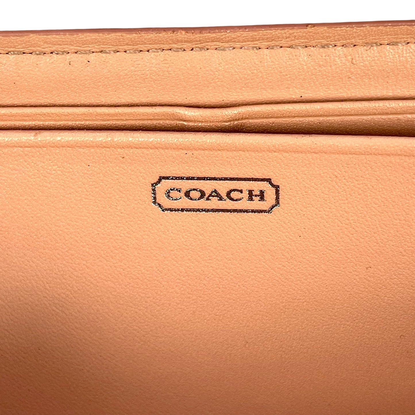 COACH Madison gathered leather zip around wallet