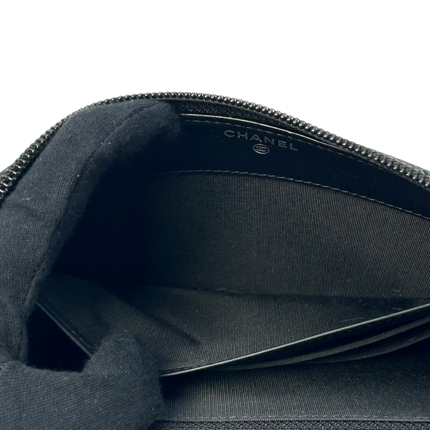 CHANEL Cocomark Caviar skin Zip longwallet