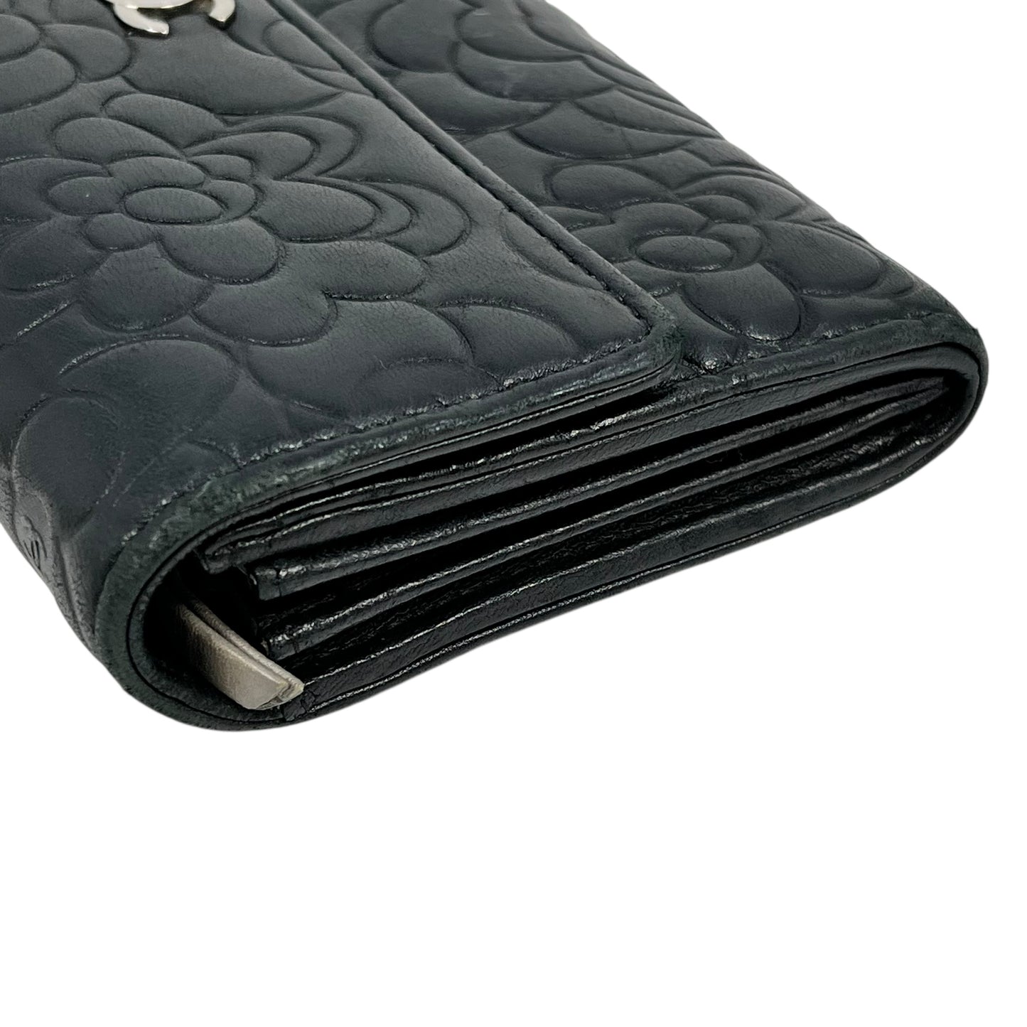 CHANEL Cocomark Camellia long wallet