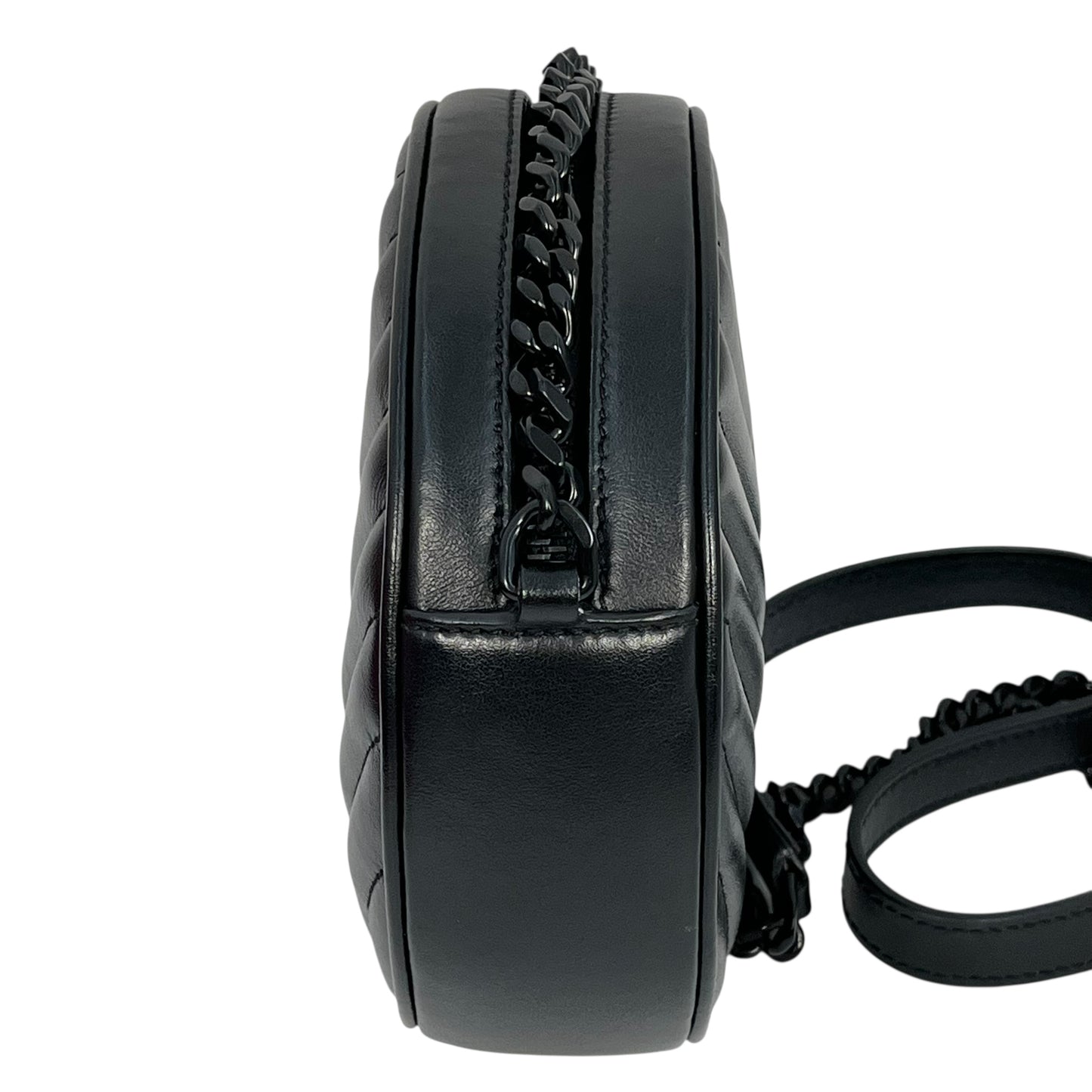 Saint Laurent Vinyle Mini Chain Shoulder Bag - Black