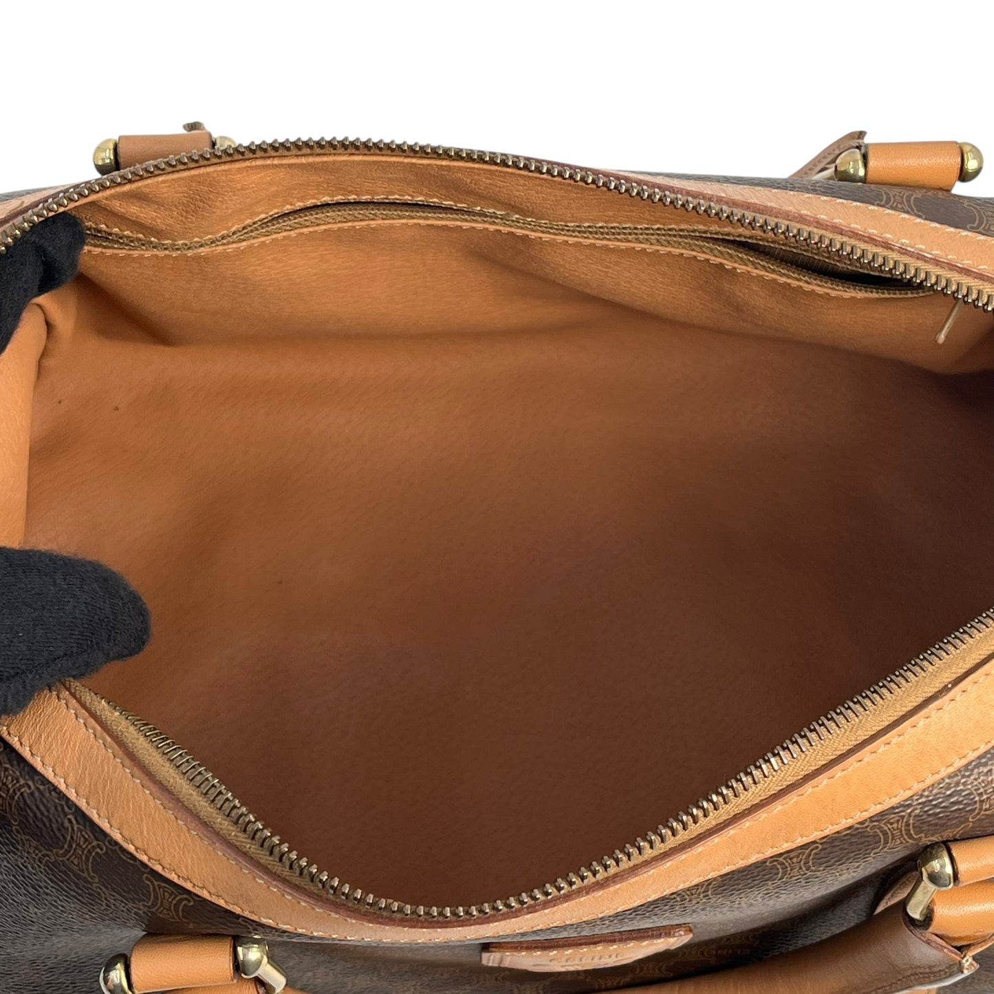 CELINE Macadam Boston Hand Bag - Brown