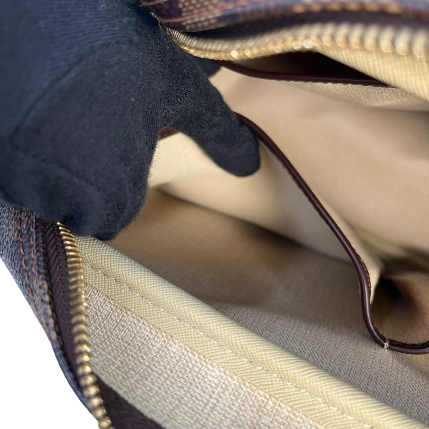 Louis Vuitton Damier Deauville Bowling Vanity Hand Bag