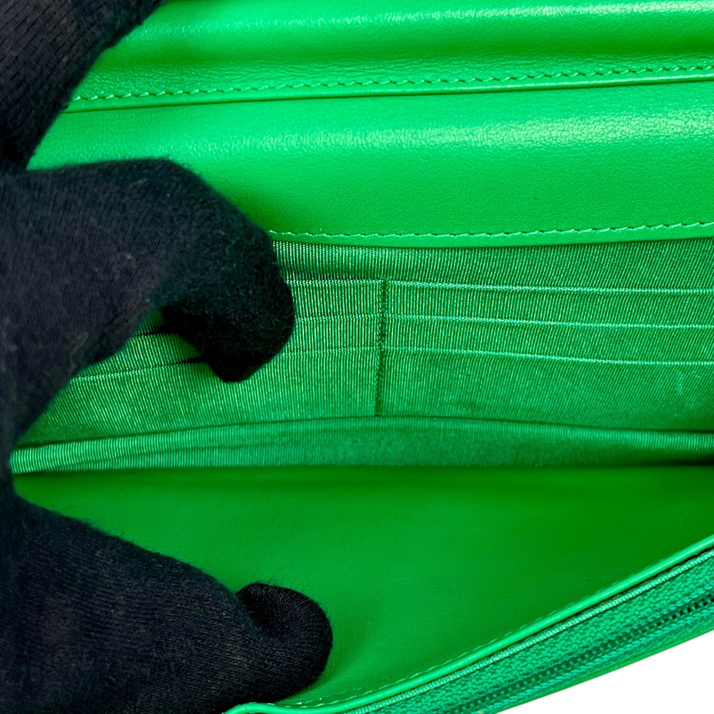 CHANEL Boy Chanel Chain Wallet Shoulder Bag - Green