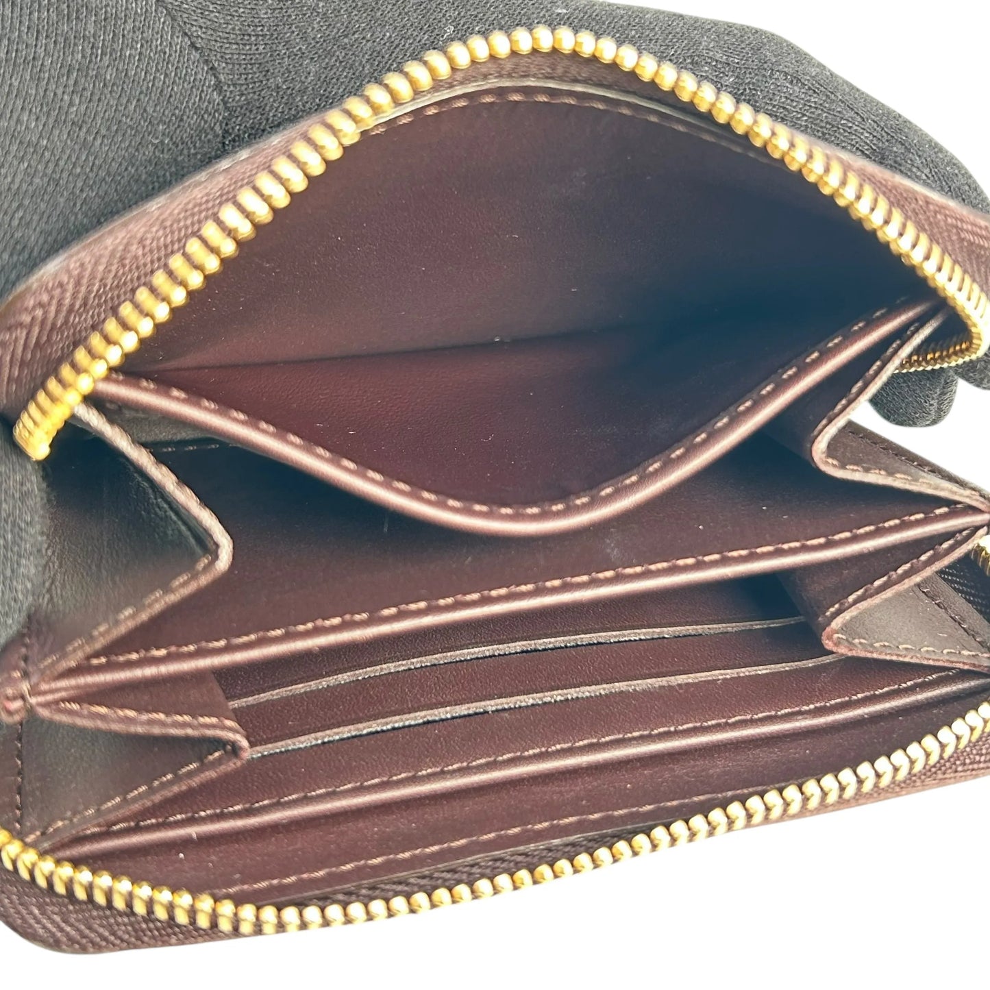 Louis Vuitton Vernis Zippy Card Case Compact Wallet - Darkbrown