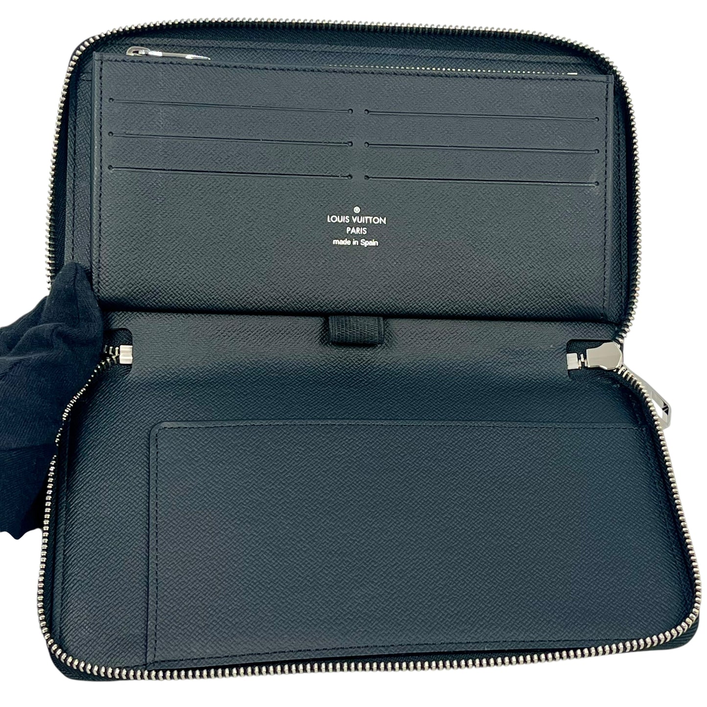 Louis Vuitton Damier Gra Phite Zippy Organizer Long Wallet - Black - CA0148