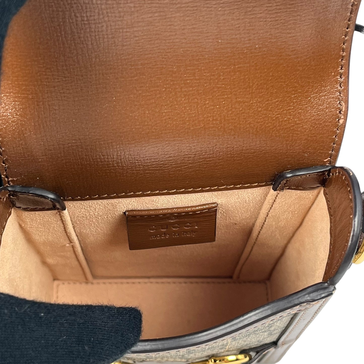 GUCCI GG Supreme Horsebit 1955 Mini Shoulder Bag