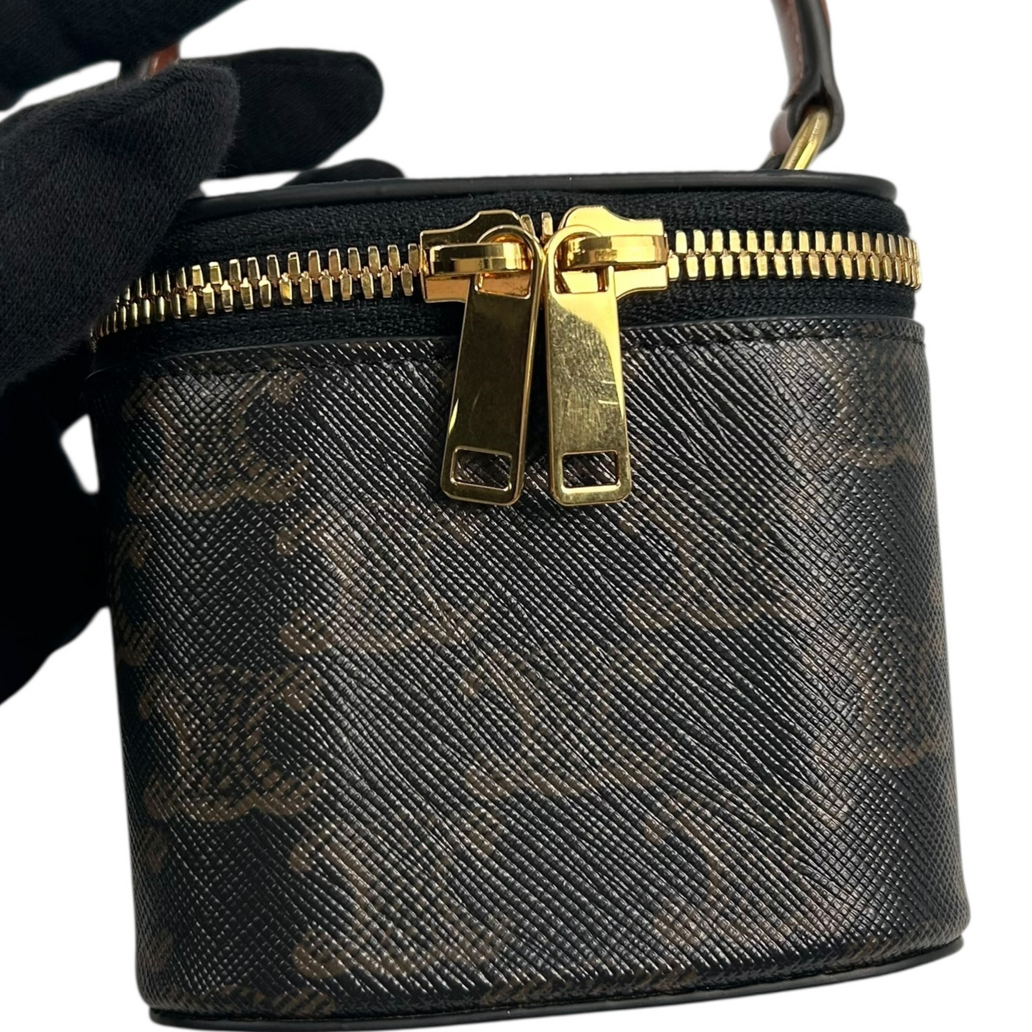 CELINE Mini Vanity Case in Triomphe Canvas & Calfskin Mini Bag