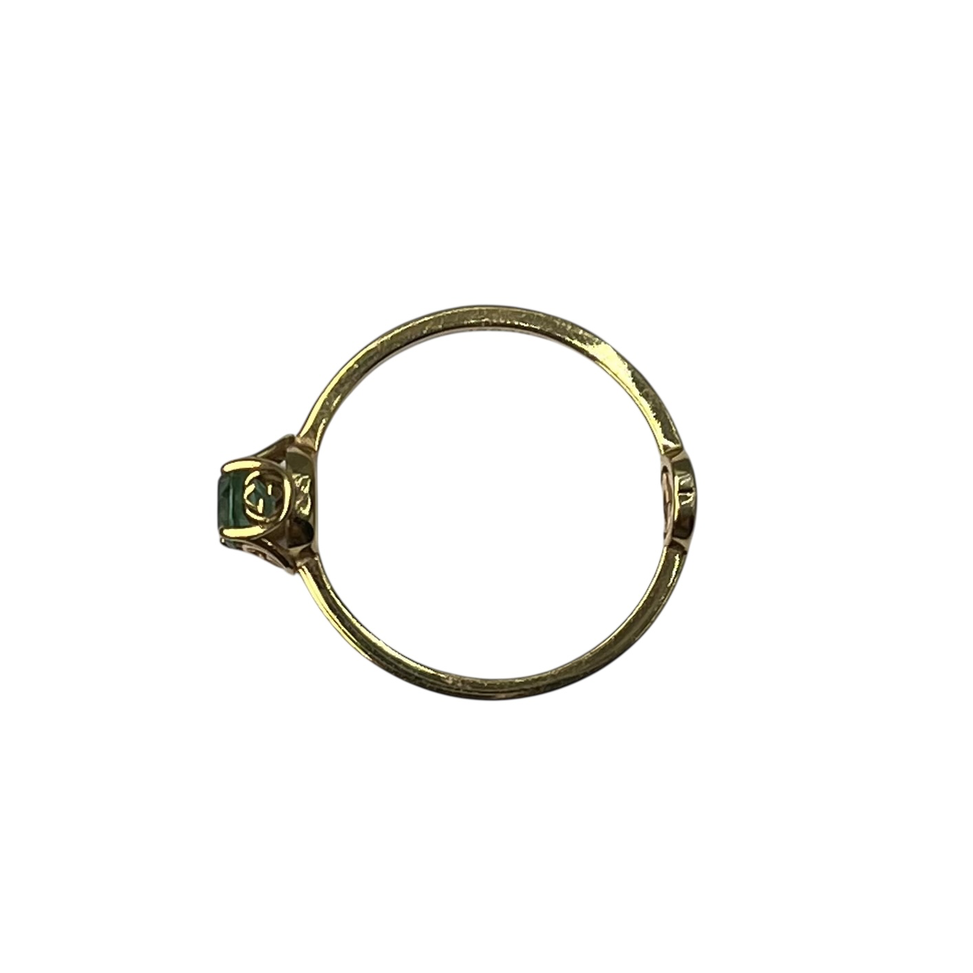 GUCCI Interlocking G Tormaline Ring 18KYG Jewelry