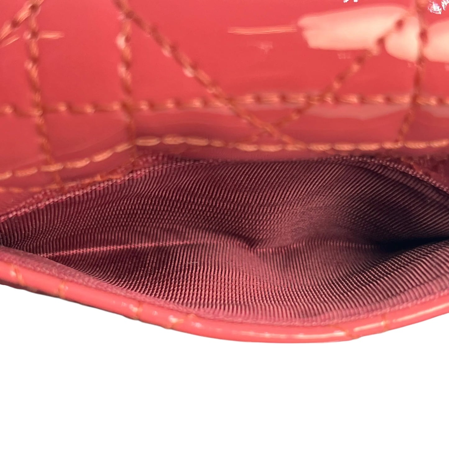 Dior Lady Dior Lotus Compact Wallet - Pink