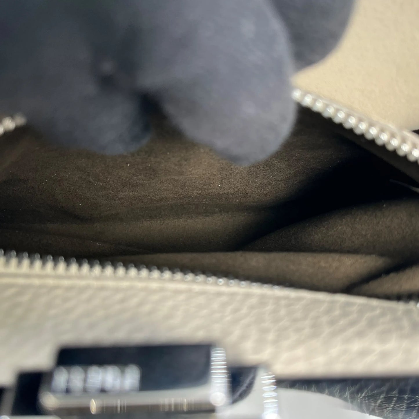 FENDI Peekaboo Leather Hand Bag Shoulder Bag - Gray