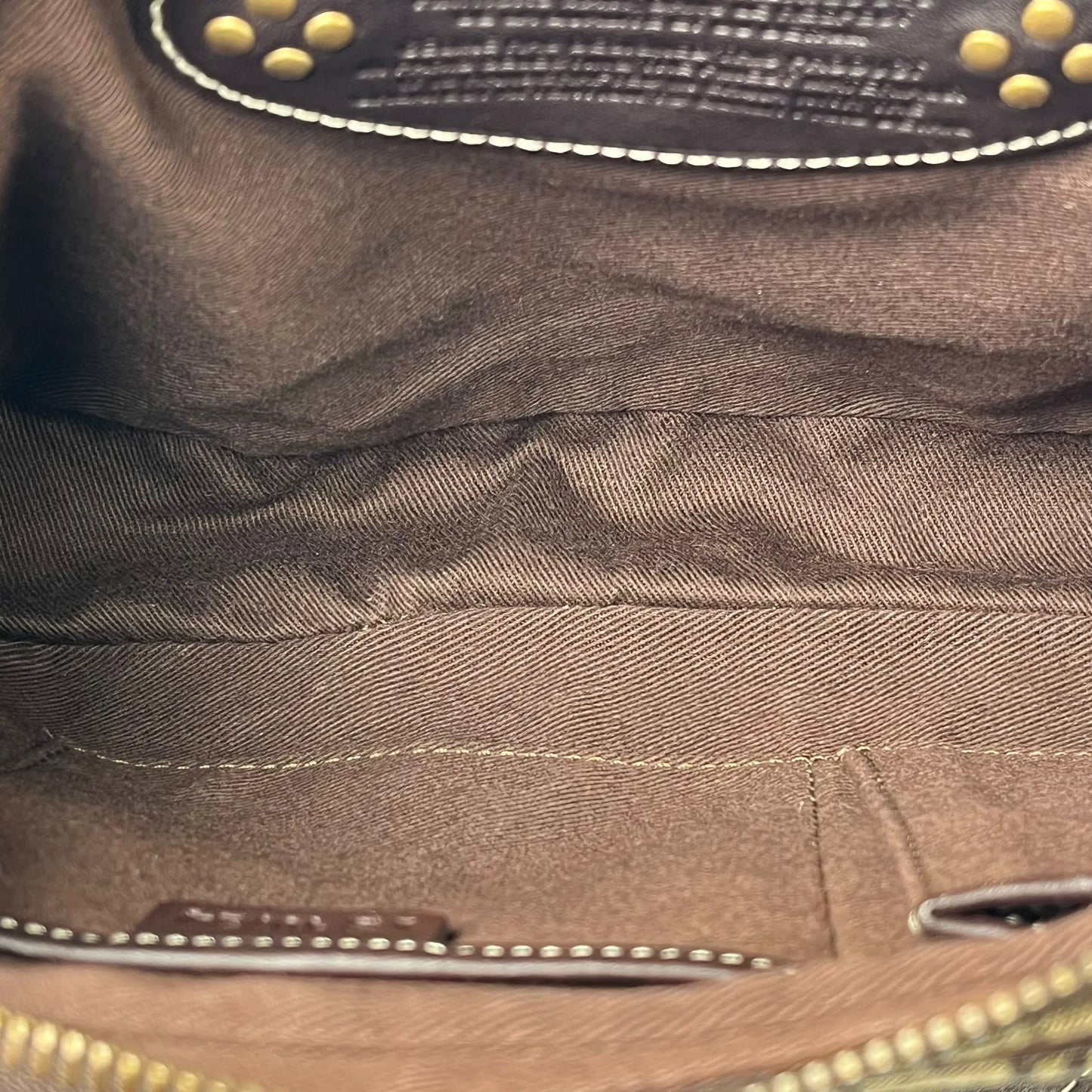 Celine Canvas Macadam Shoulder Bag - Brown