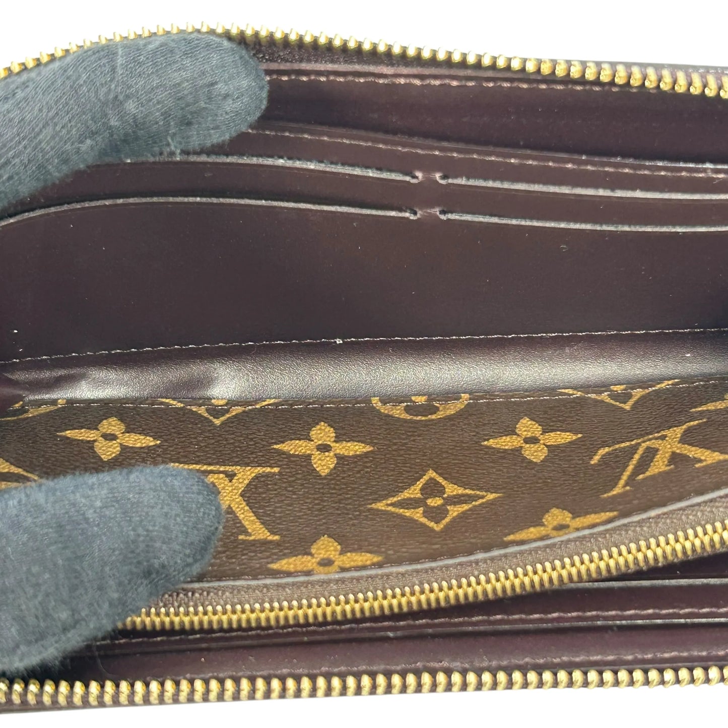 LOUIS VUITTON Portefeuille Miroir Bicolor Vernis Long Wallet - Darkbrown × Red