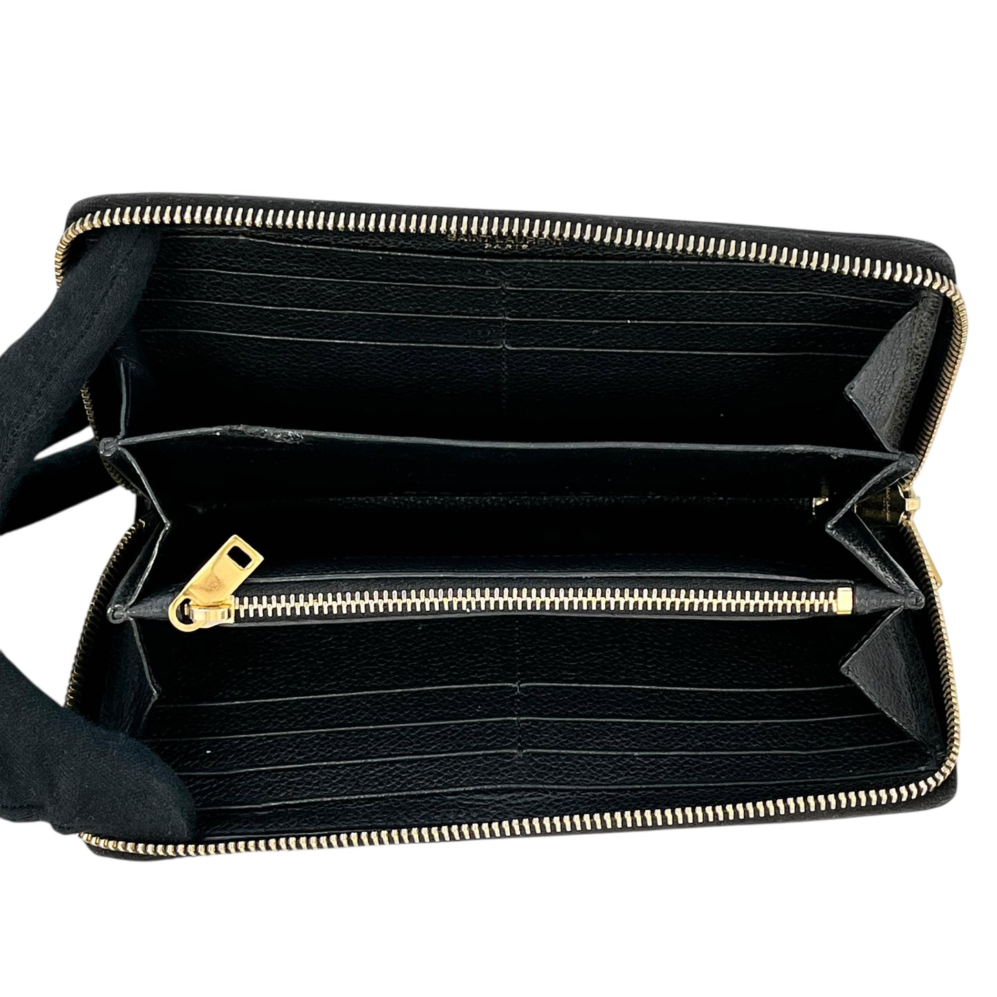 Saint Laurent YSL logo leather Round zip wallet