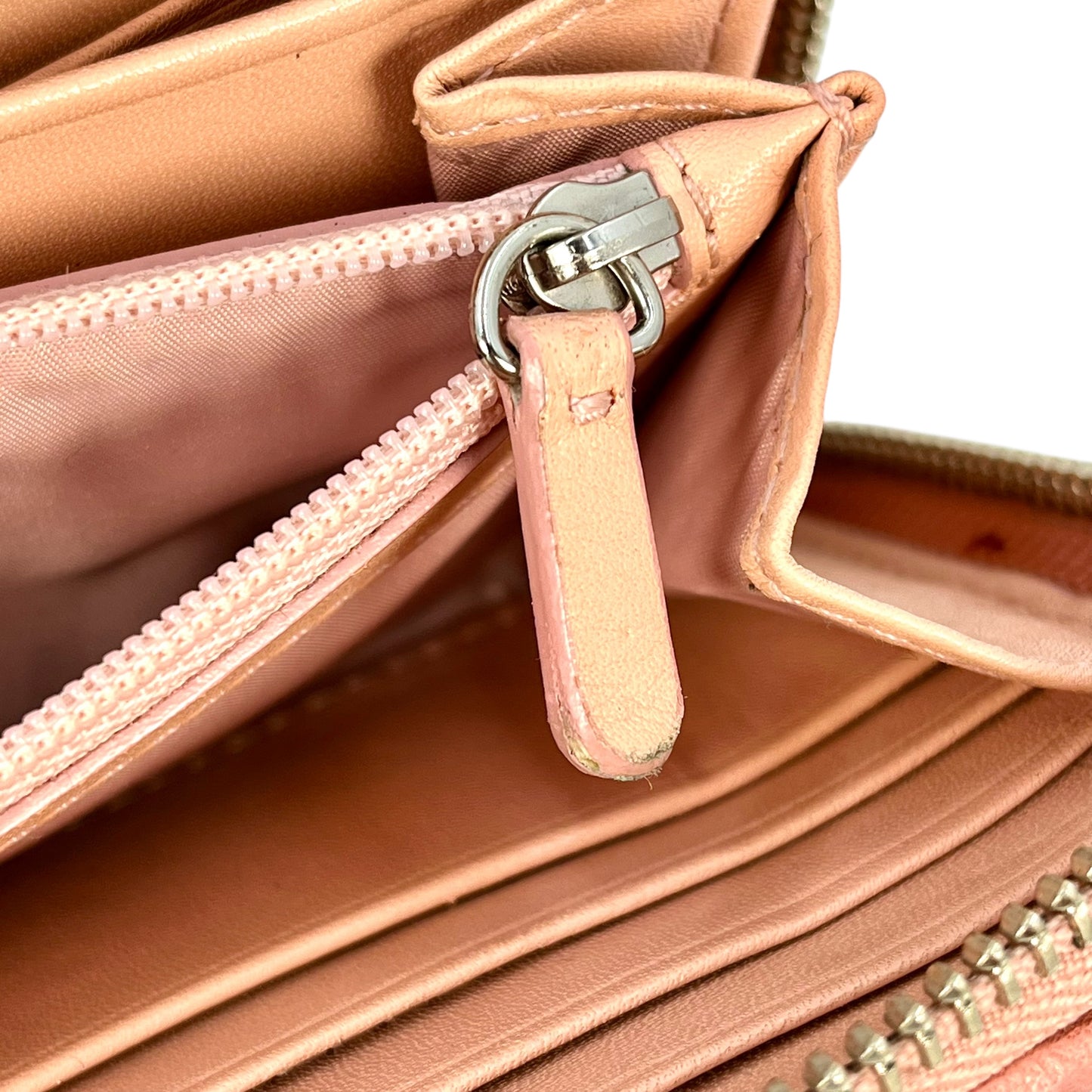 COACH Madison gathered leather zip around wallet