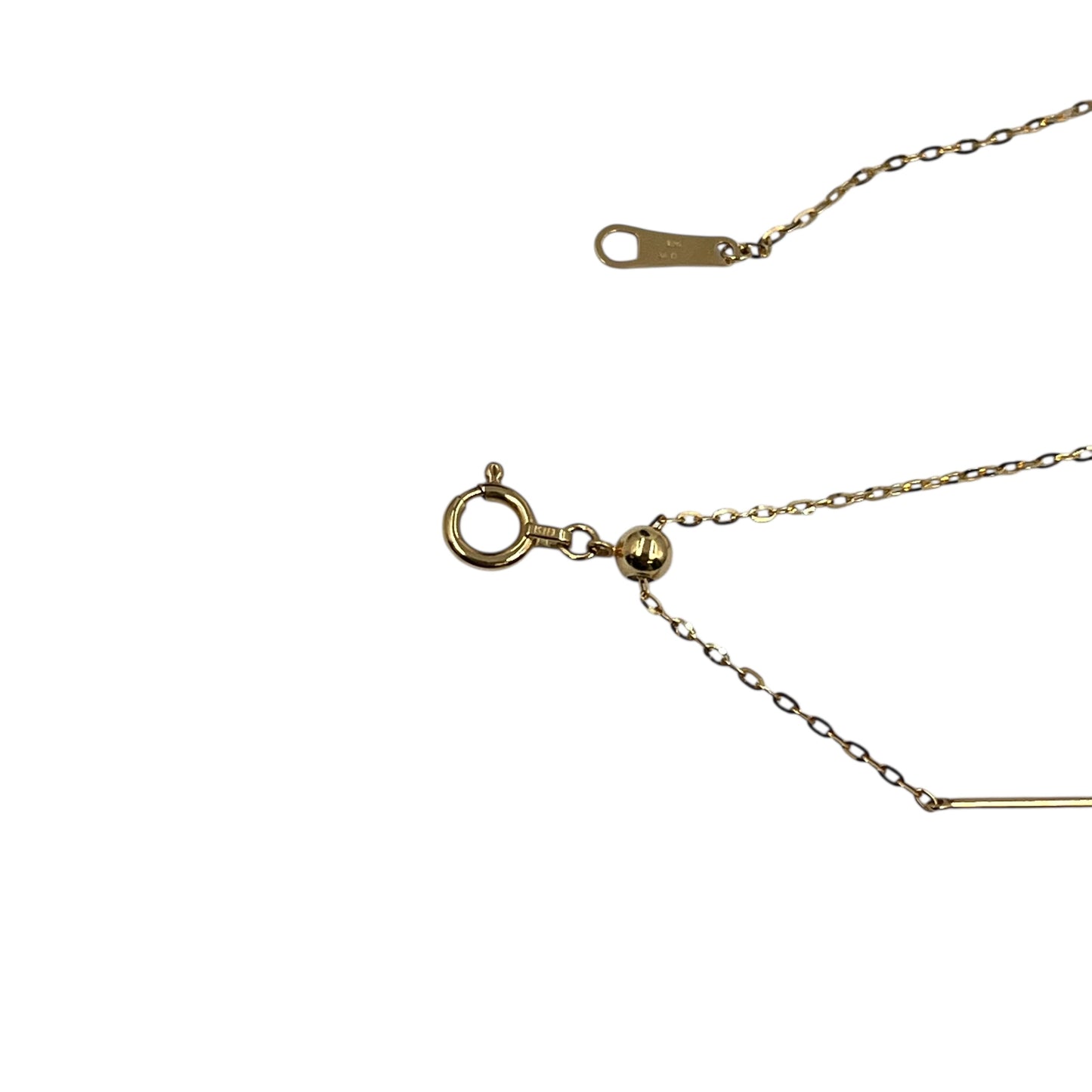Diamond and Peridot Stones Necklace Yellow Gold