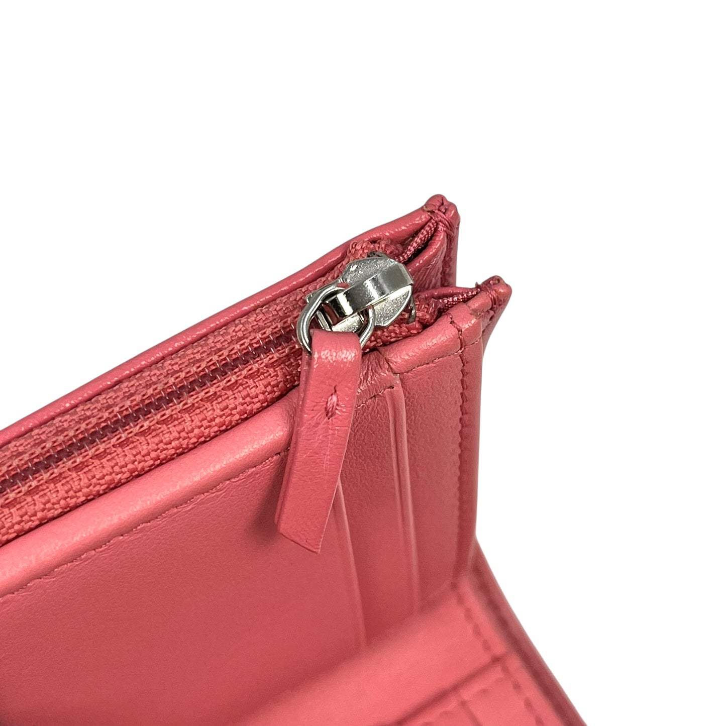 CHANEL Vstich Mademoiselle Tri-fold wallet