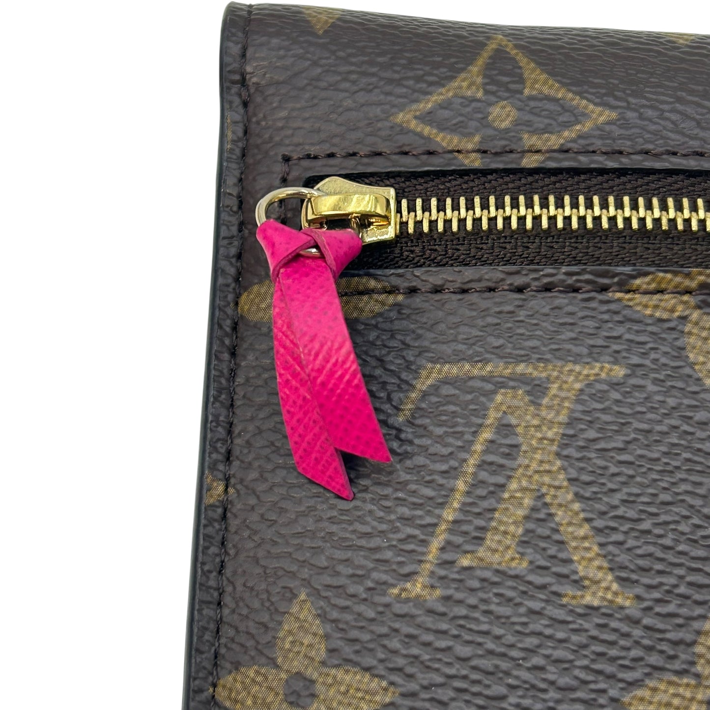 Louis Vuitton Monogram Pochette Week End Chain Wallet - Brown