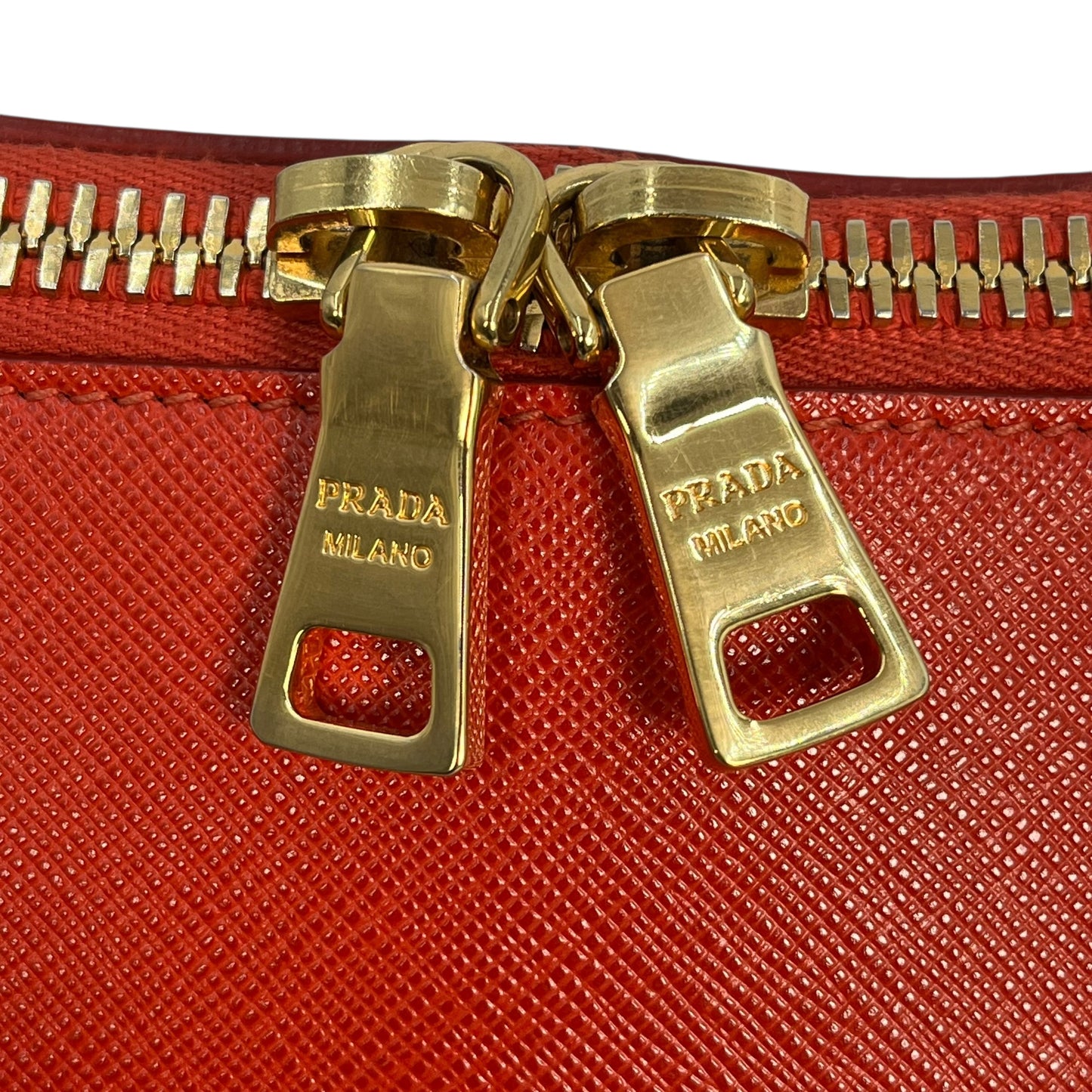 PRADA Galleria Saffiano Leather Hand Bag - Red
