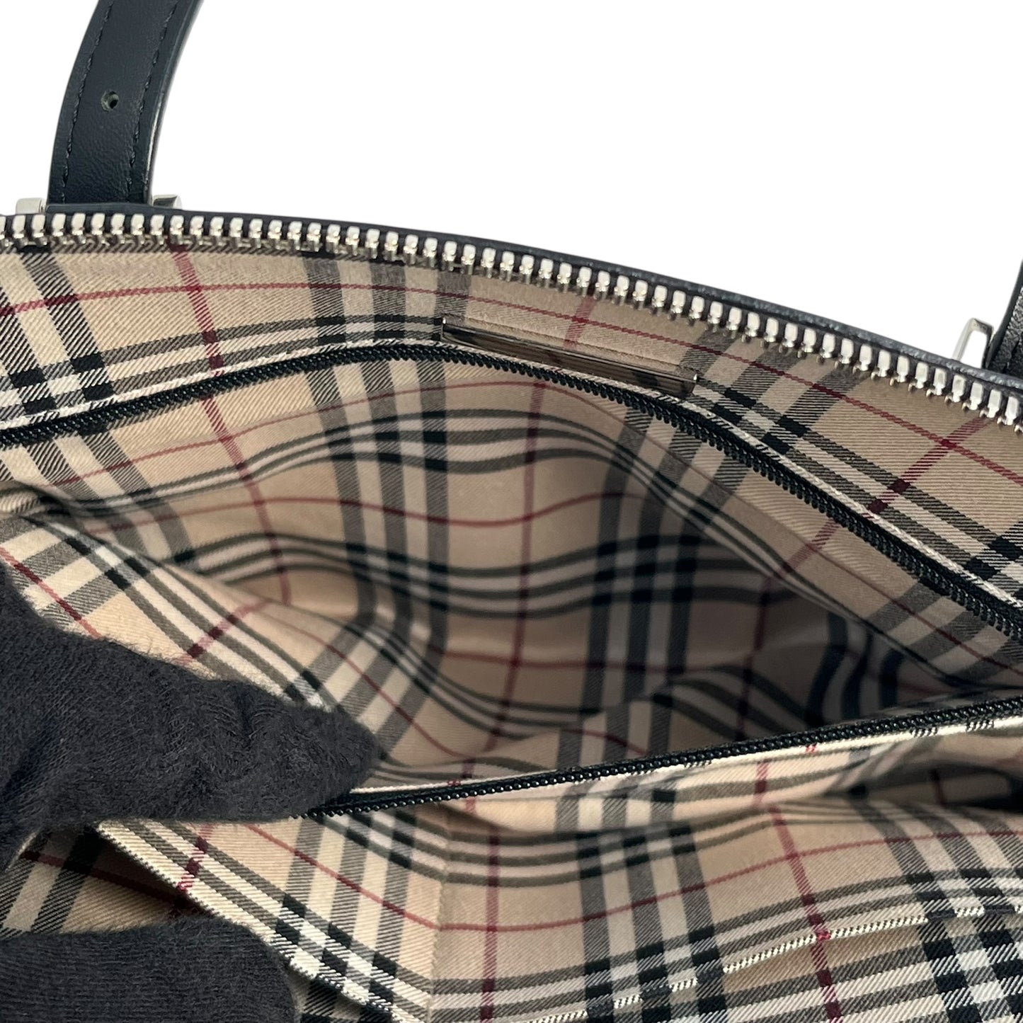 BURBERRY Leather Hand Bag - Black