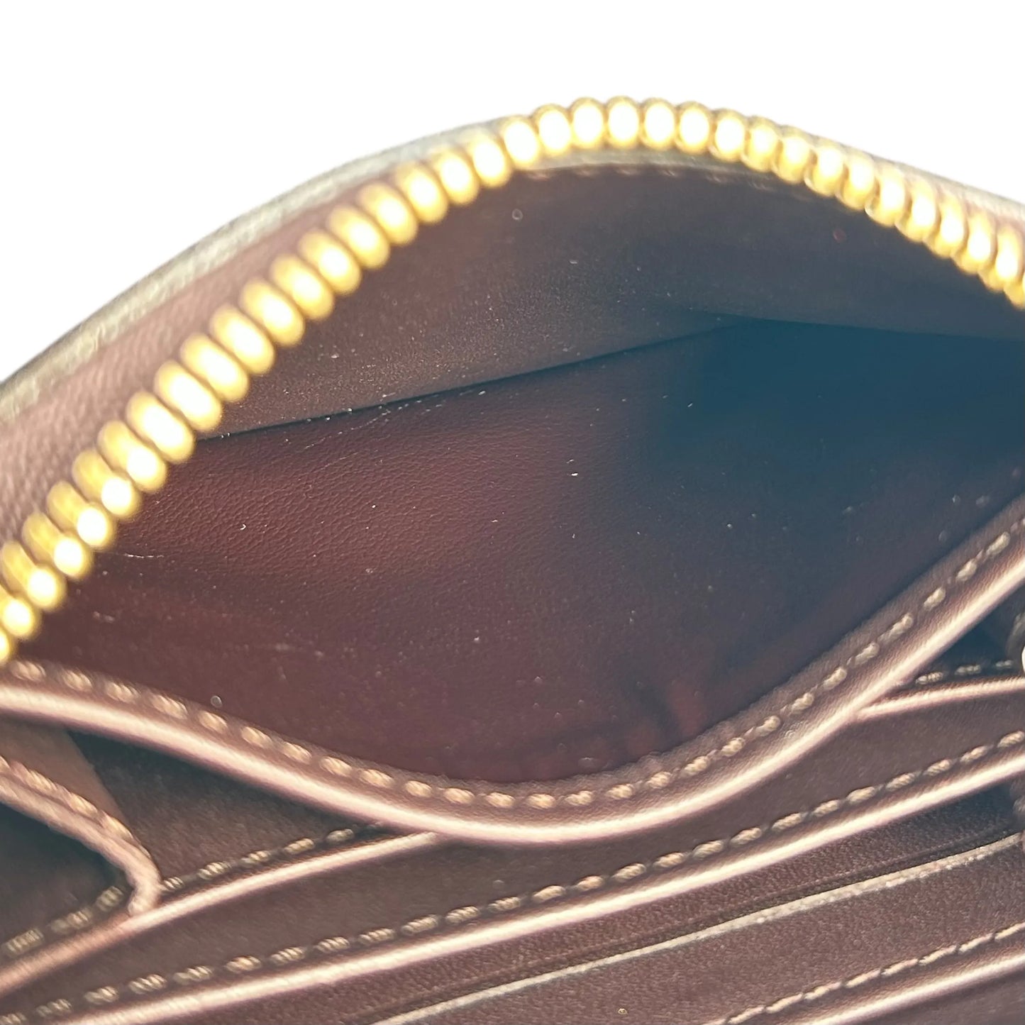 Louis Vuitton Vernis Zippy Card Case Compact Wallet - Darkbrown