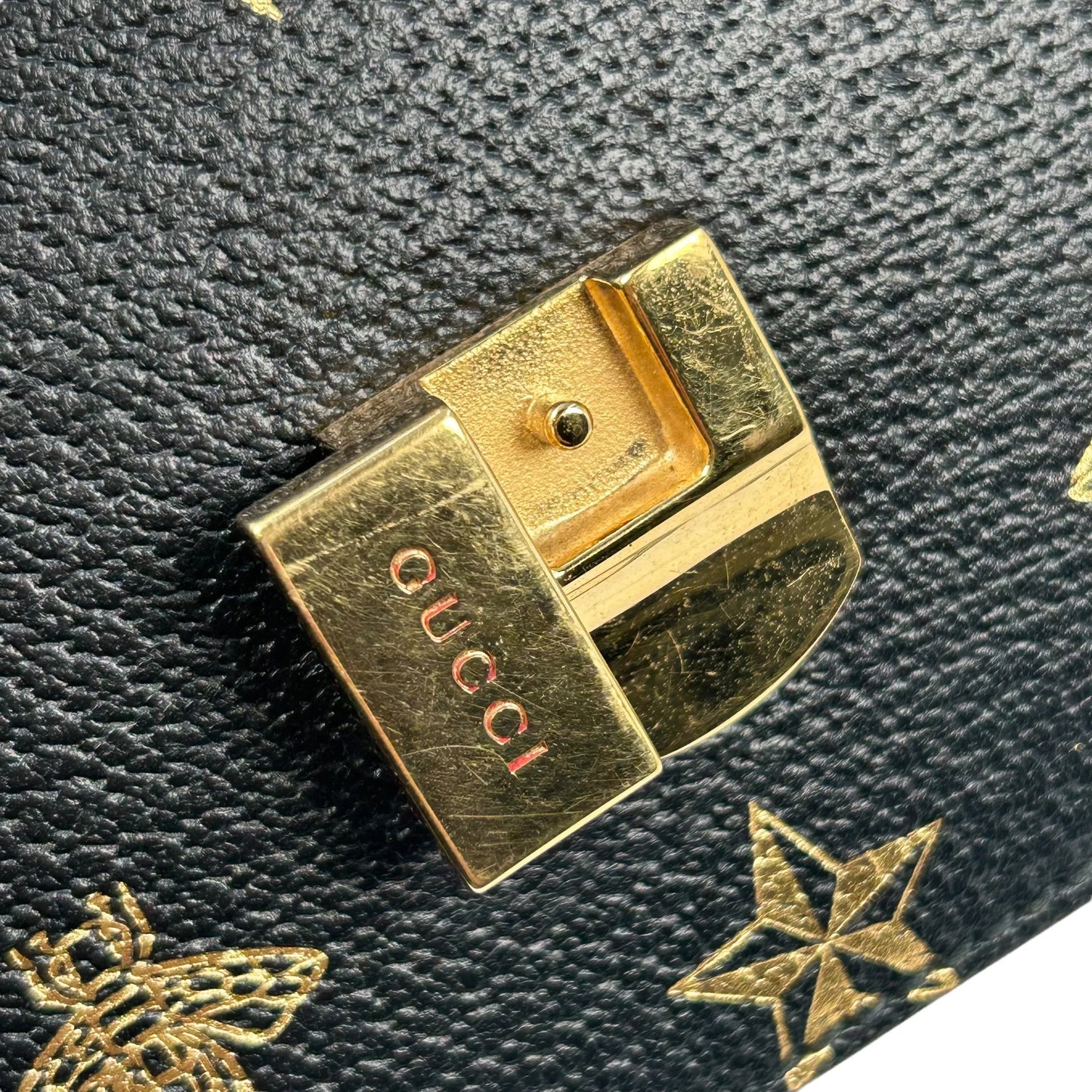 GUCCI Sylvie Web Line Hand Bag - Black