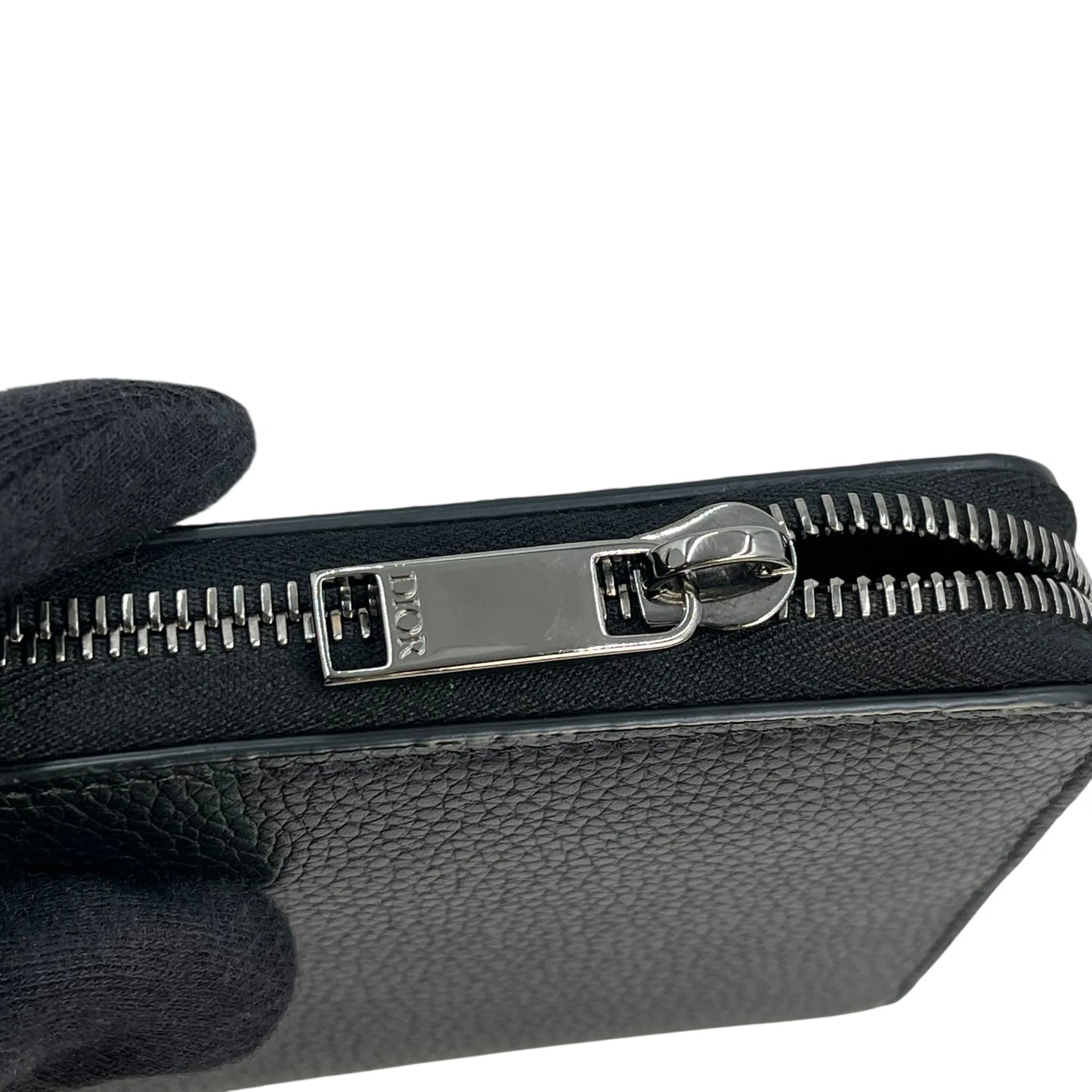 Dior CD Icon Round Zipper Long Wallet - Black
