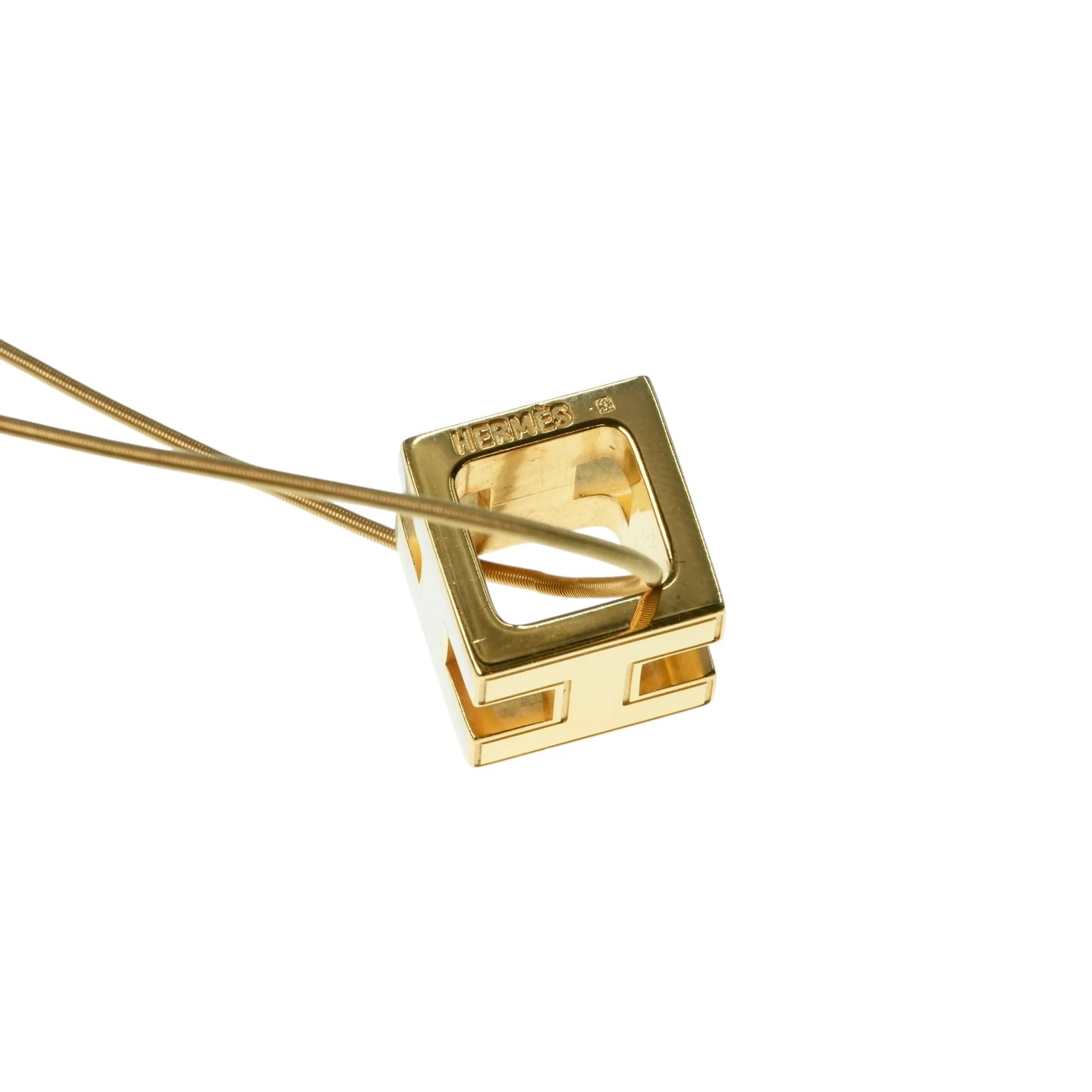 HERMES H Cube Necklace White