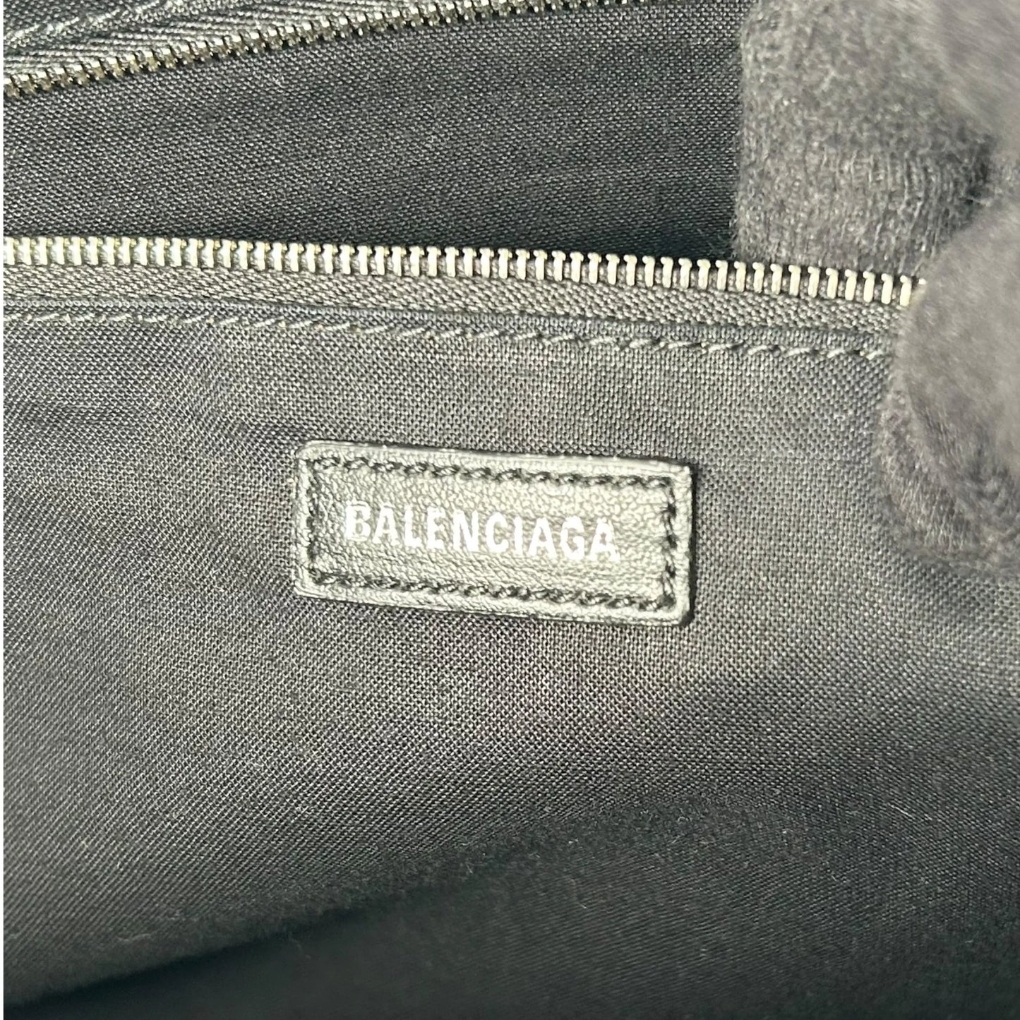 Balenciaga Large BB Monogram Hand Bag Tote Bag - Black