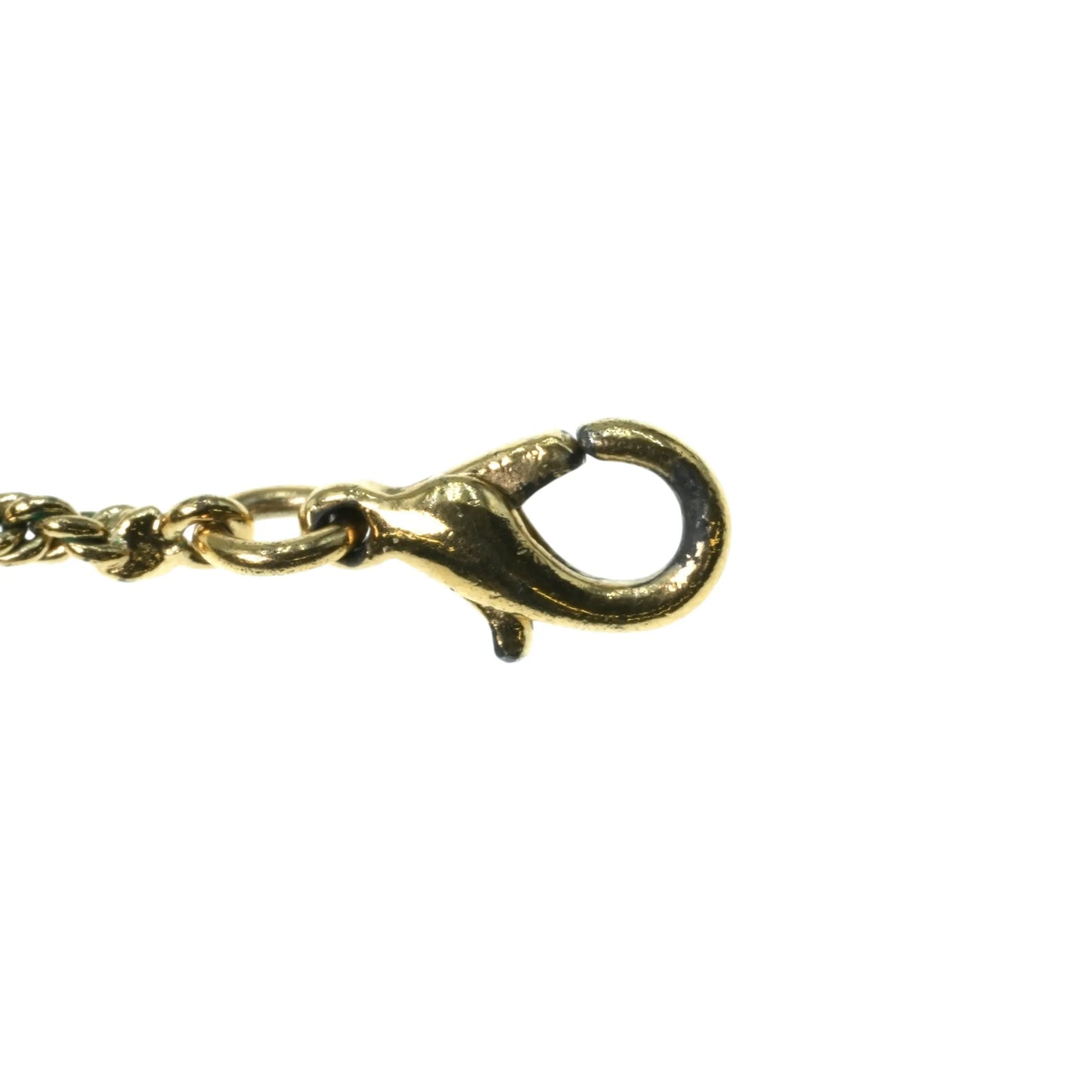 Dior Rhinestone Mini Logo Necklace - Gold Plated