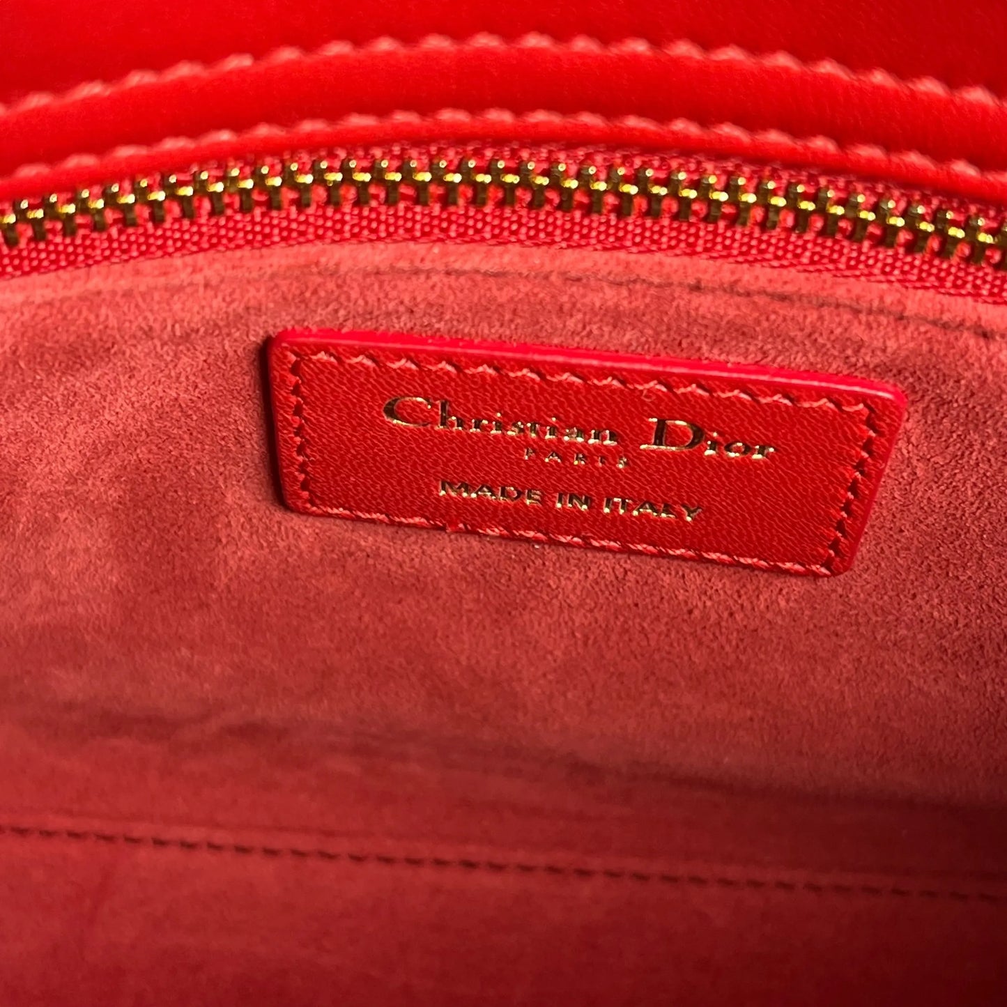 Dior Lady Dior Small Hand Bag - Red