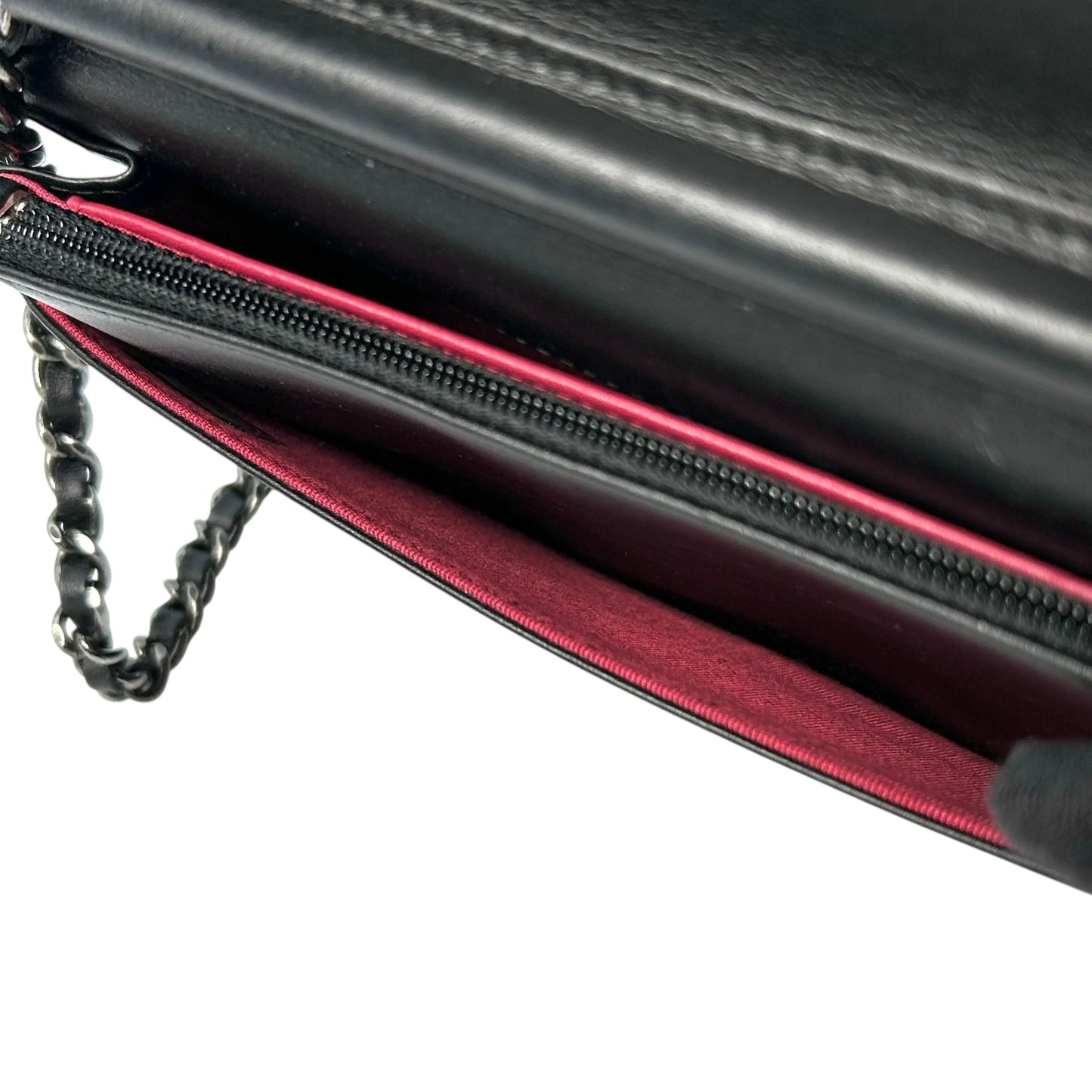 CHANEL Gabrielle Chain Wallet (WOC) - Beige × Black