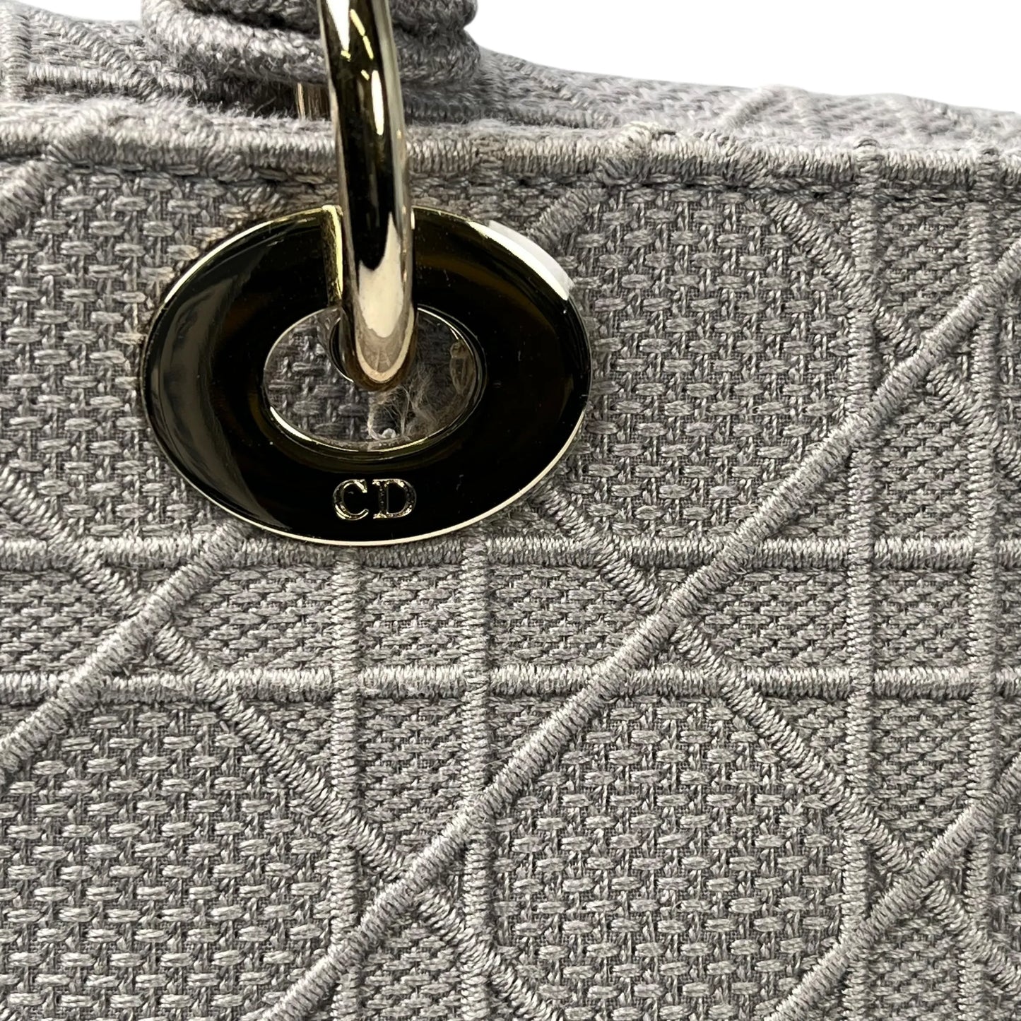 Christian Dior Lady Dior D Lite Hand Bag Shoulder Bag - Gray