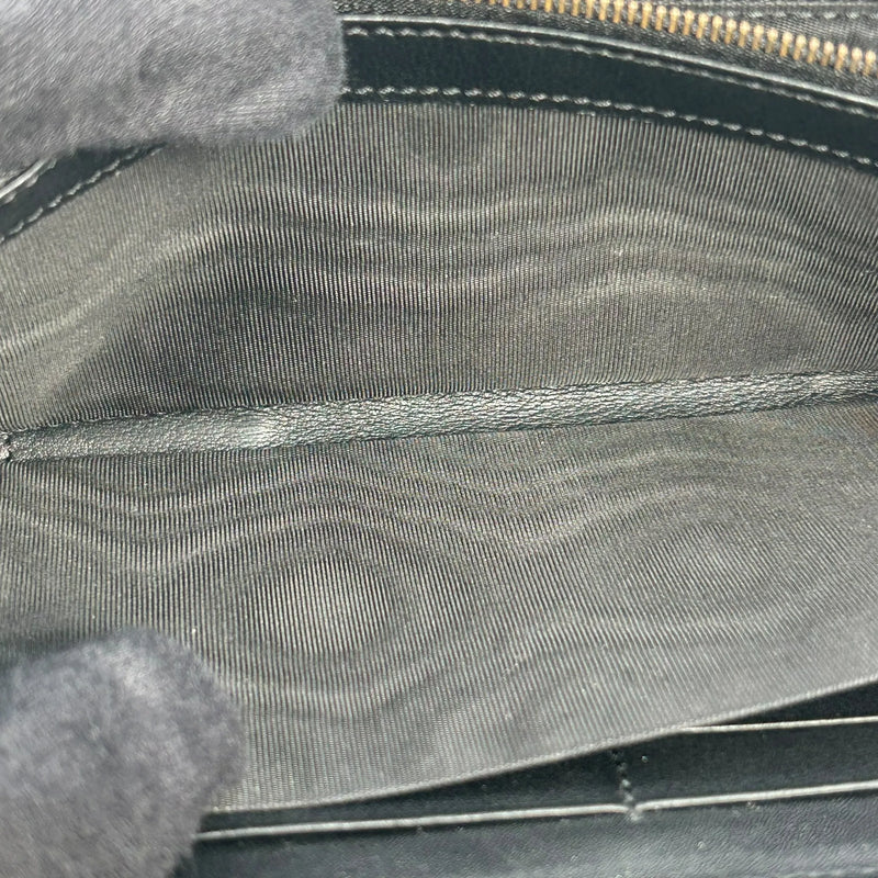 GUUCI Bamboo Zip Around Long Wallet - Beige × Brown