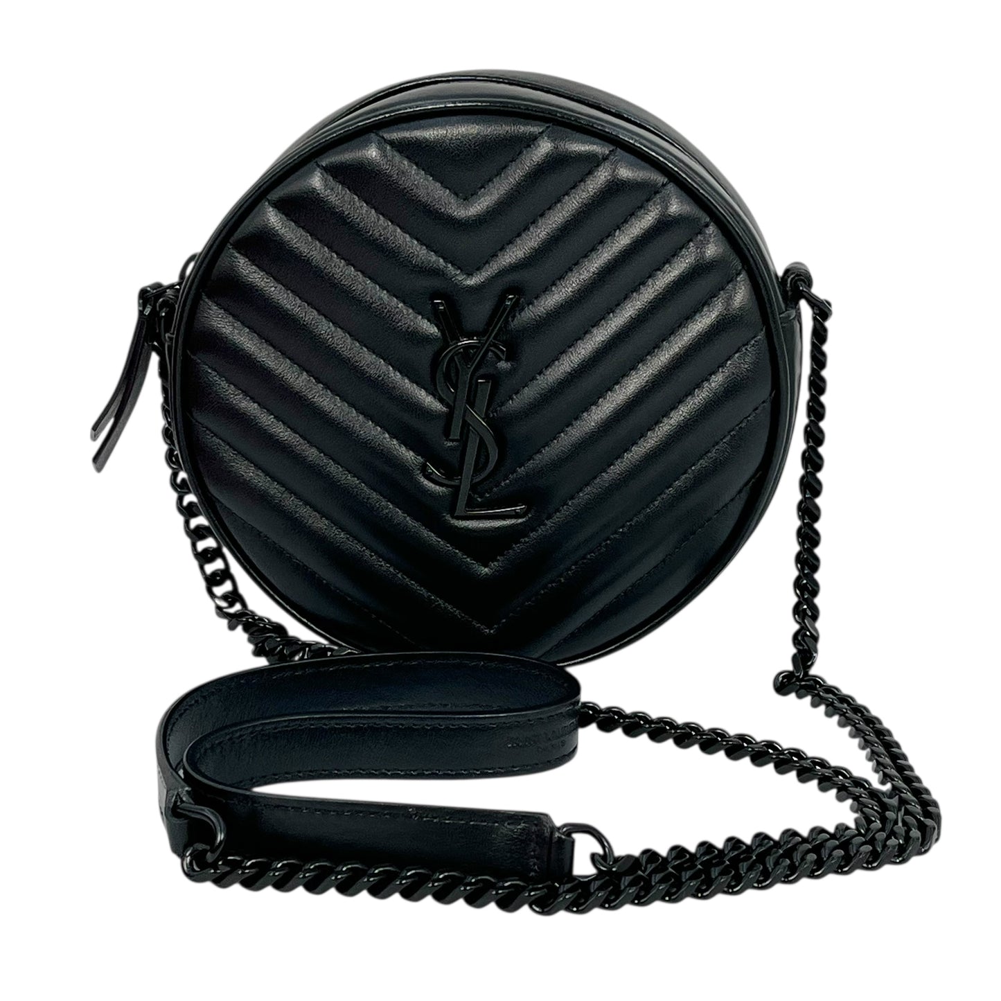 Saint Laurent Vinyle Mini Chain Shoulder Bag - Black
