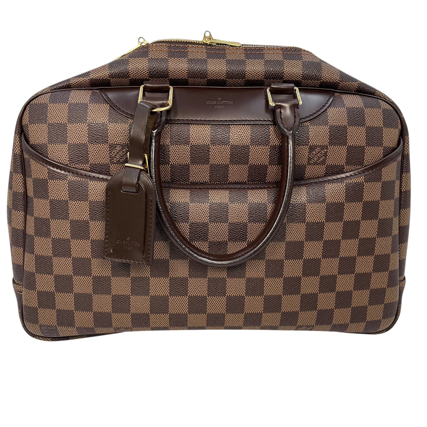 Louis Vuitton Damier Deauville Bowling Vanity Hand Bag