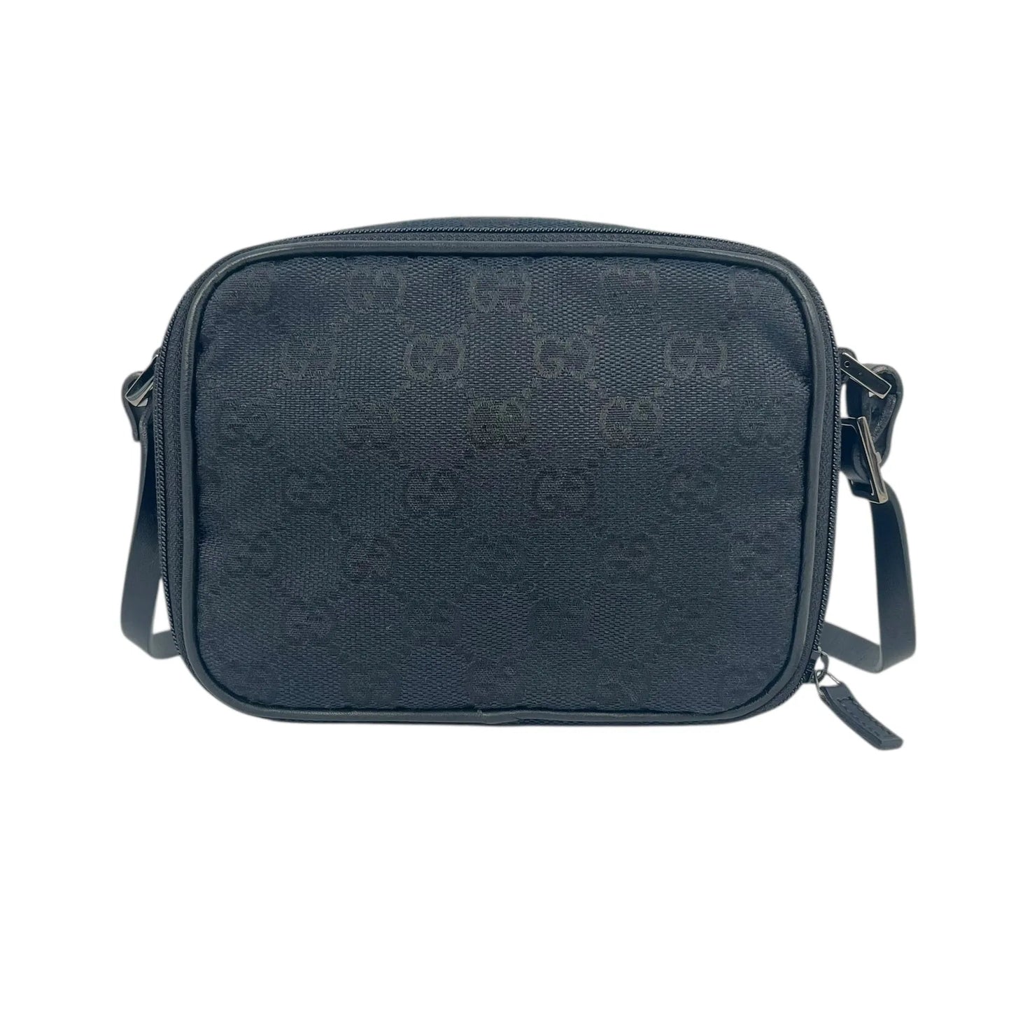 GUCCI GG Canvas Shoulder Pouch Mini Bag - Black