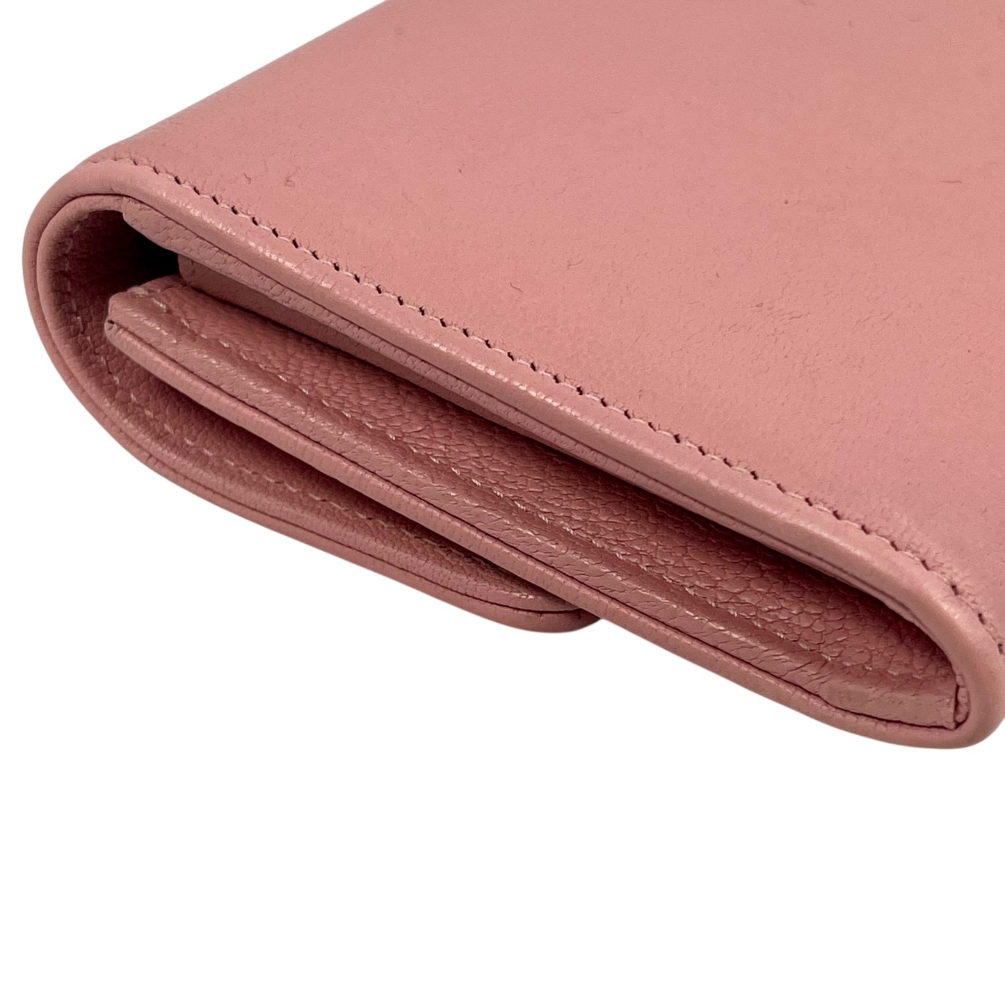 CHANEL Caviar Skin Bi-Fold Long Wallet - Pink