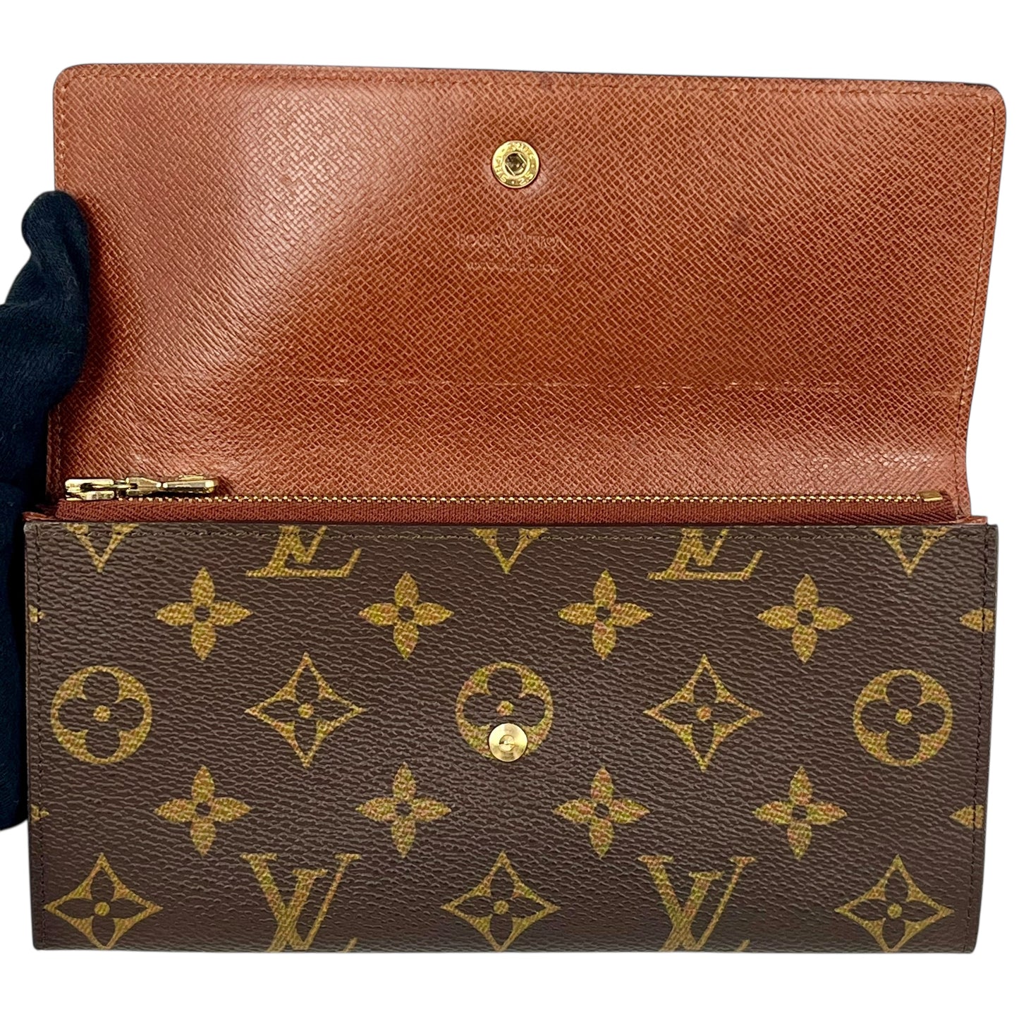 Louis Vuitton Monogram Portemonnaie Credit Bi-fold Long Wallet - Brown 31496