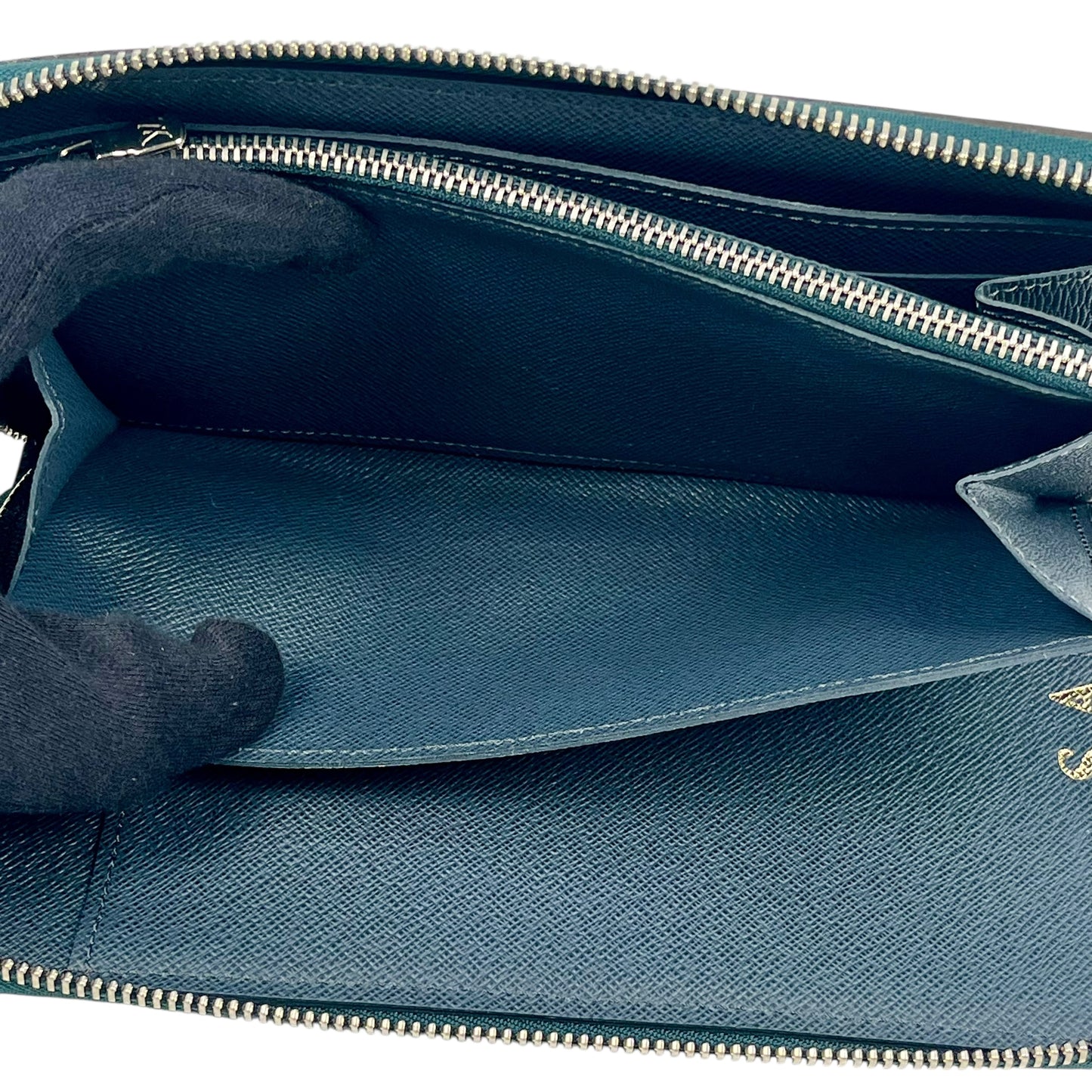 Louis Vuitton Epi Zippy Organizer Long Wallet - Black Blue