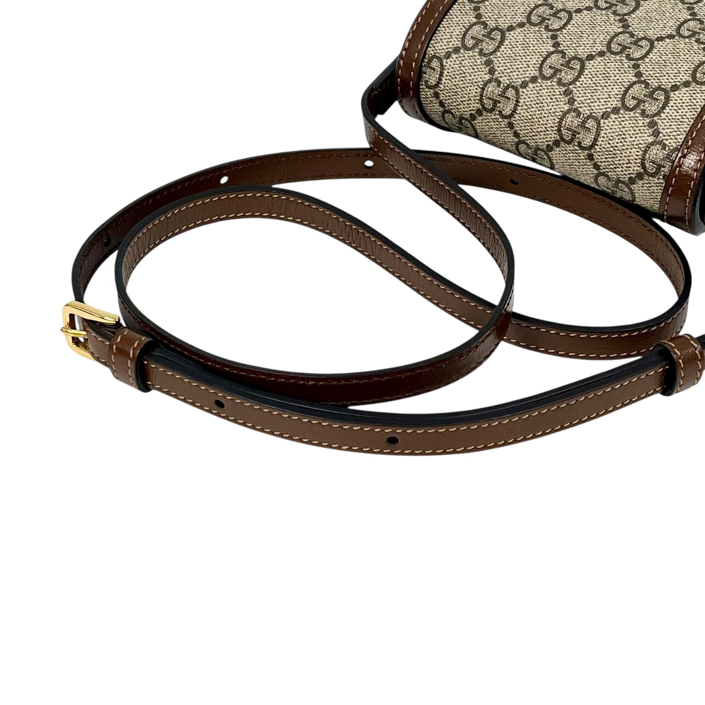 GUCCI GG Supreme Horsebit 1955 Mini Shoulder Bag